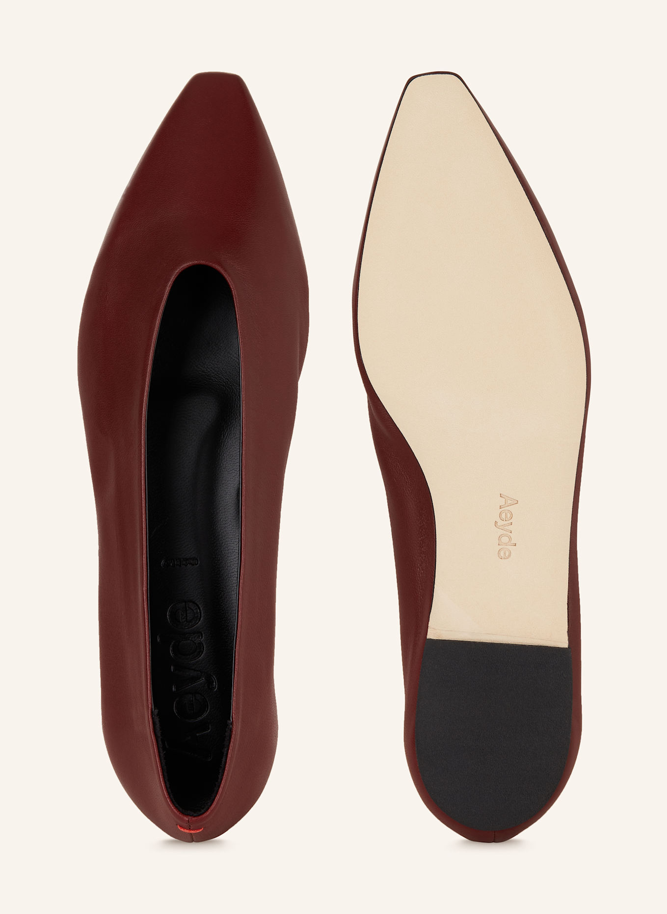 Aeyde Ballet flats BETTY: DARK RED