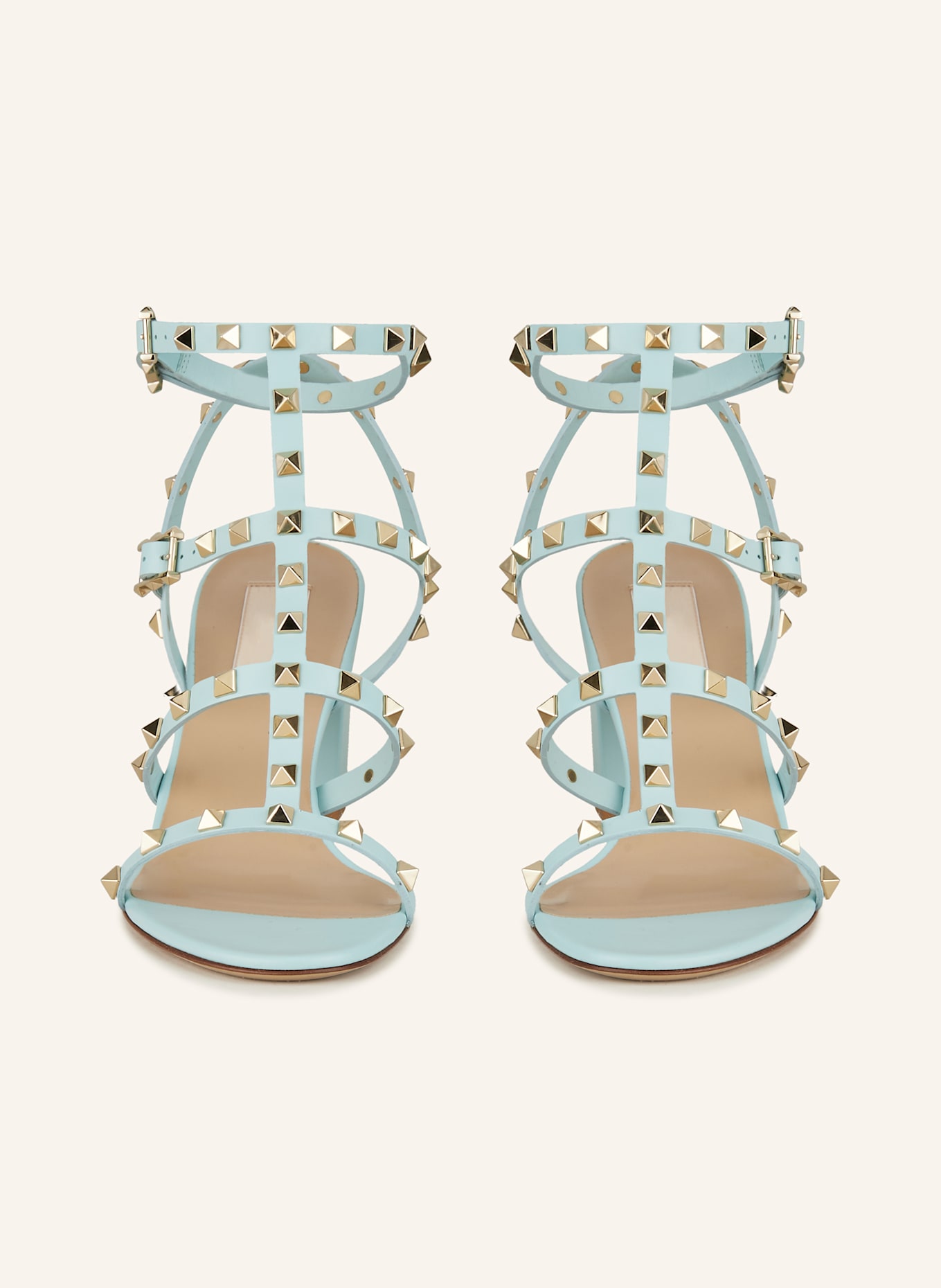 VALENTINO GARAVANI Sandaletten ROCKSTUD mit Nieten: HELLBLAU