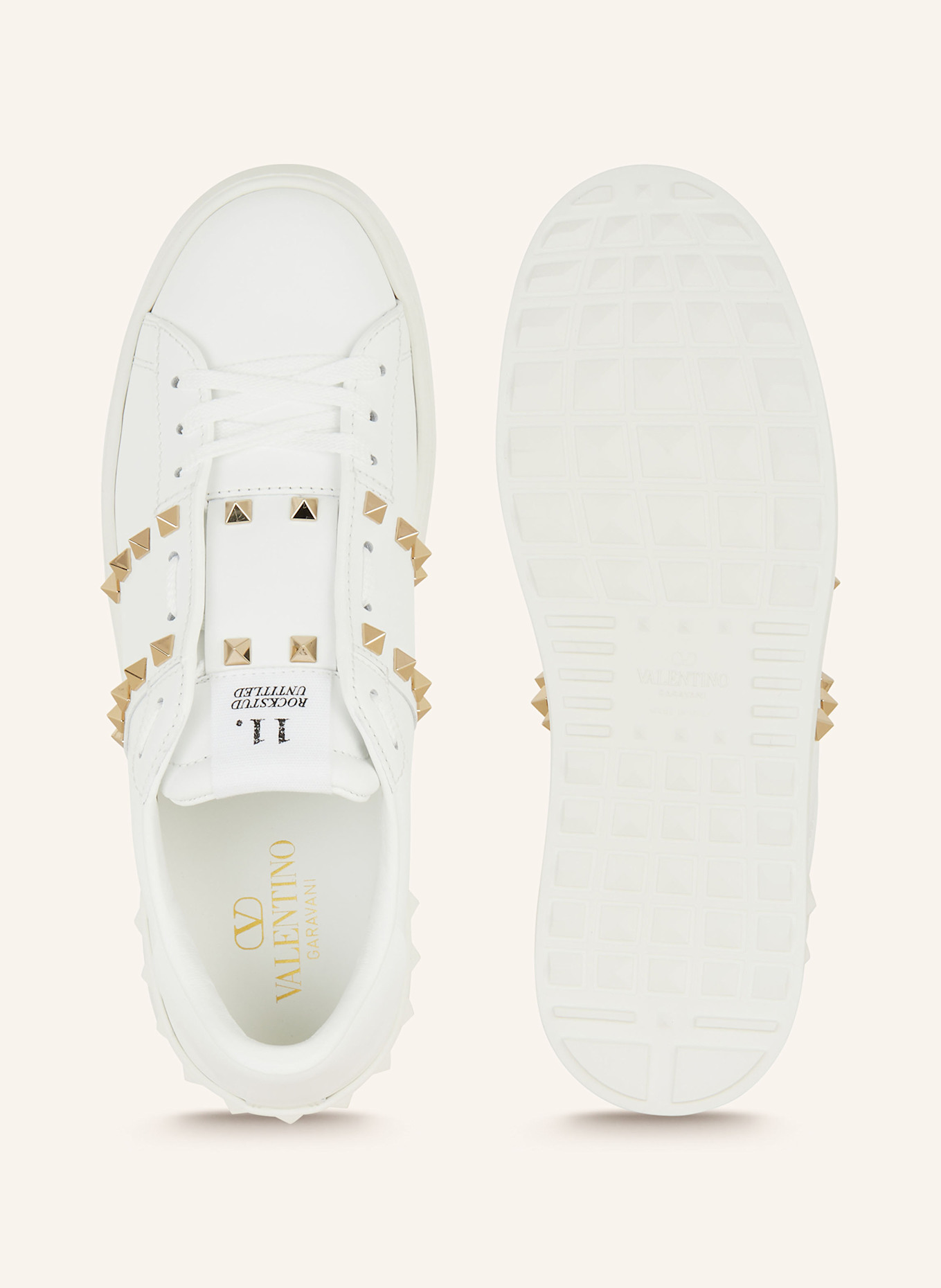 VALENTINO GARAVANI Sneaker ROCKSTUD mit Nieten: WEISS
