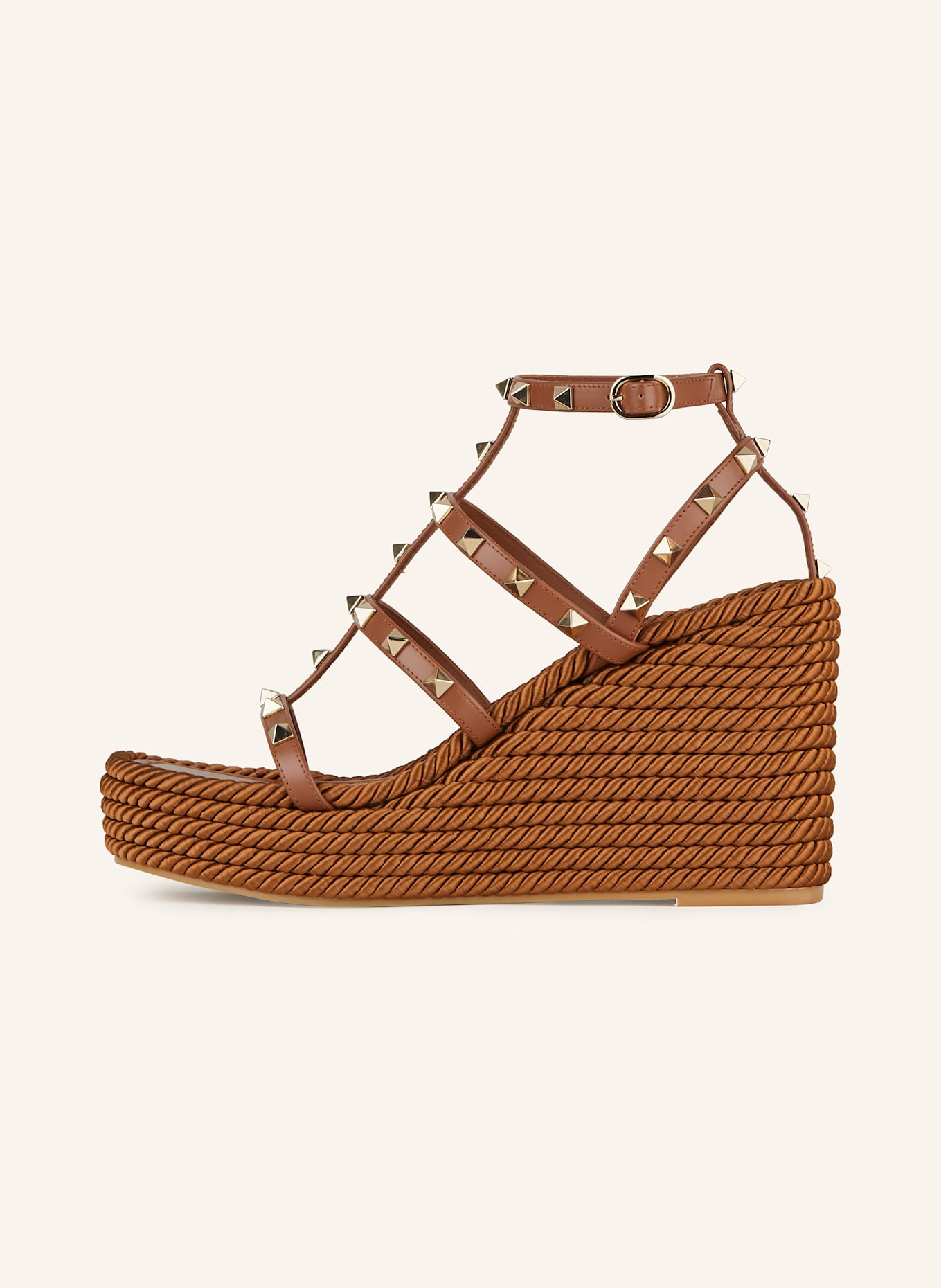 VALENTINO GARAVANI Wedges ROCKSTUD TORCHON: BRAUN