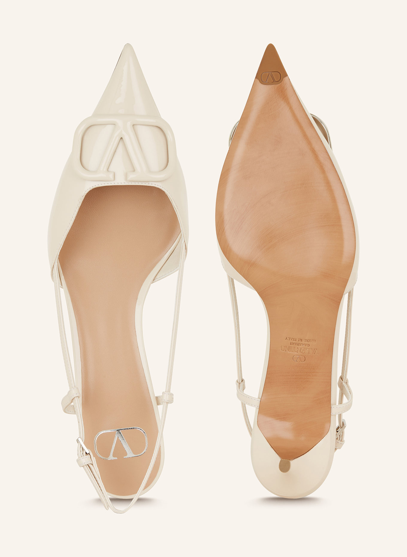 VALENTINO GARAVANI Slingpumps: ECRU