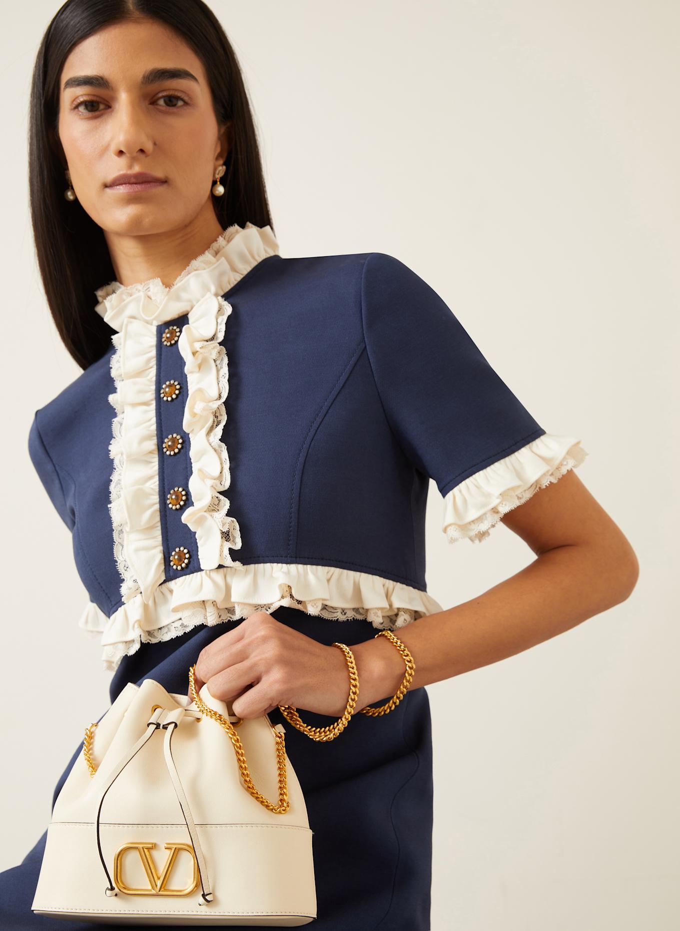 VALENTINO GARAVANI Pouch bag VLOGO SIGNATURE: ECRU