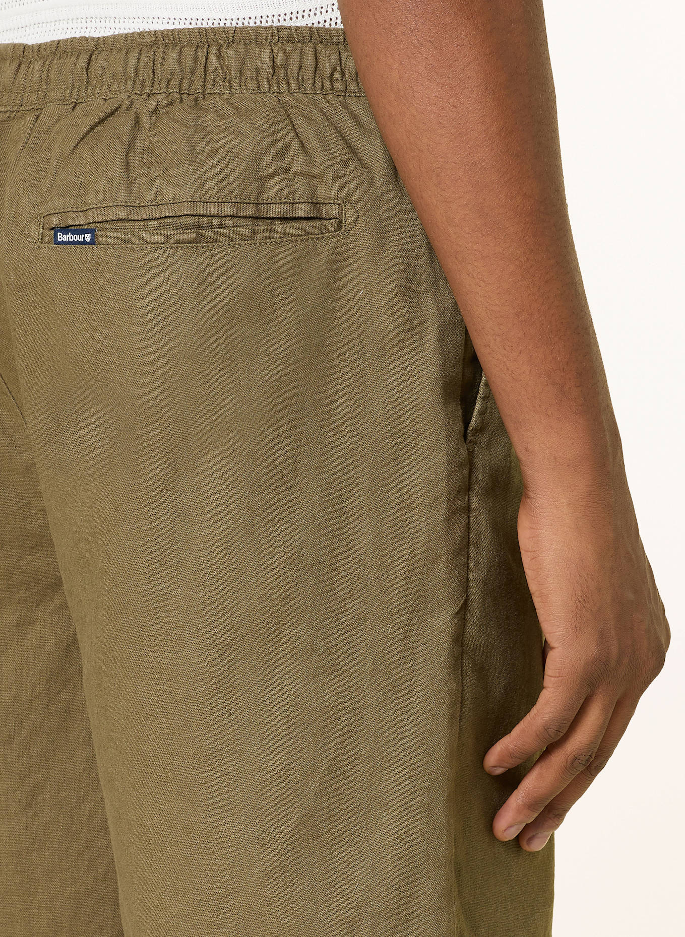 Barbour Shorts with linen, Color: KHAKI (Image 6)