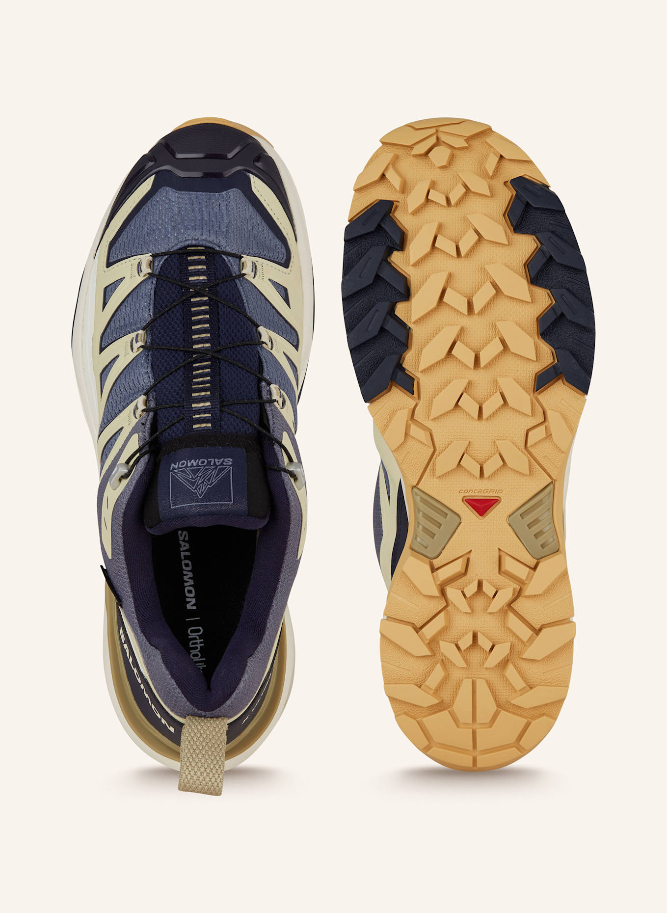 SALOMON Wanderschuhe X ULTRA 360 EDGE GTX: OLIV / DUNKELBLAU