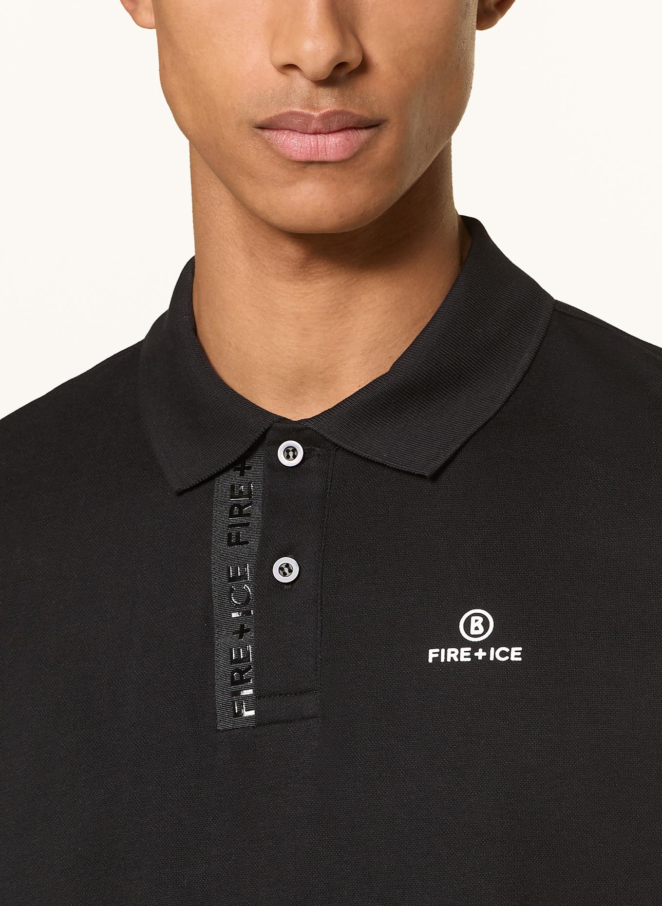 FIRE+ICE RAMON4 piqué polo shirt: BLACK
