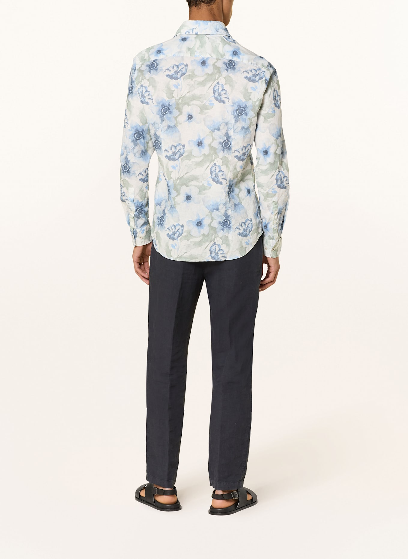 JOOP! Hemd PAI Slim Fit mit Leinen: WEISS/ BLAU/ GRÜN