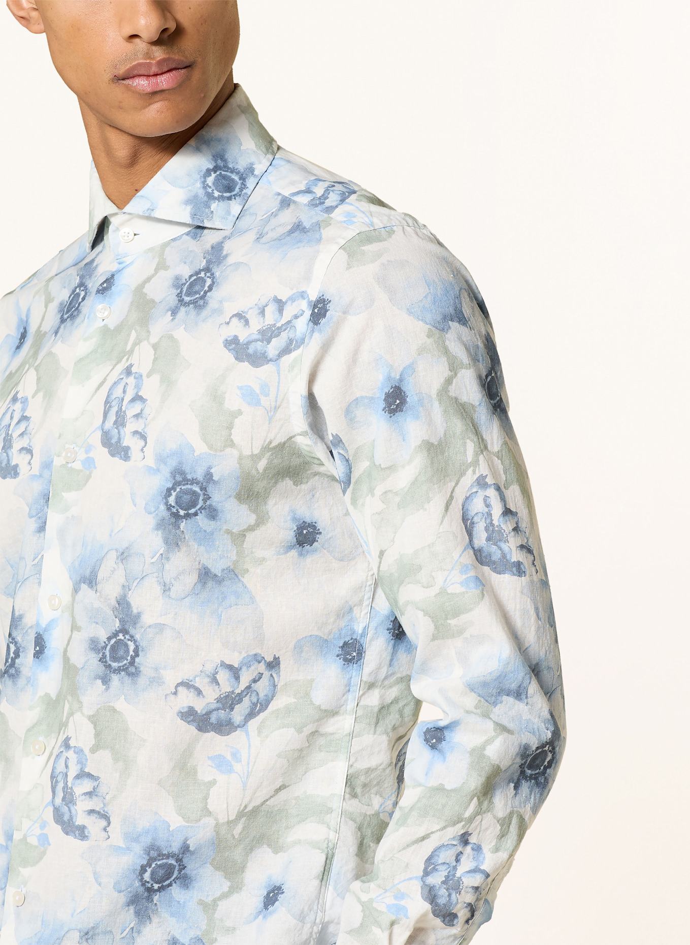 JOOP! Hemd PAI Slim Fit mit Leinen: WEISS/ BLAU/ GRÜN