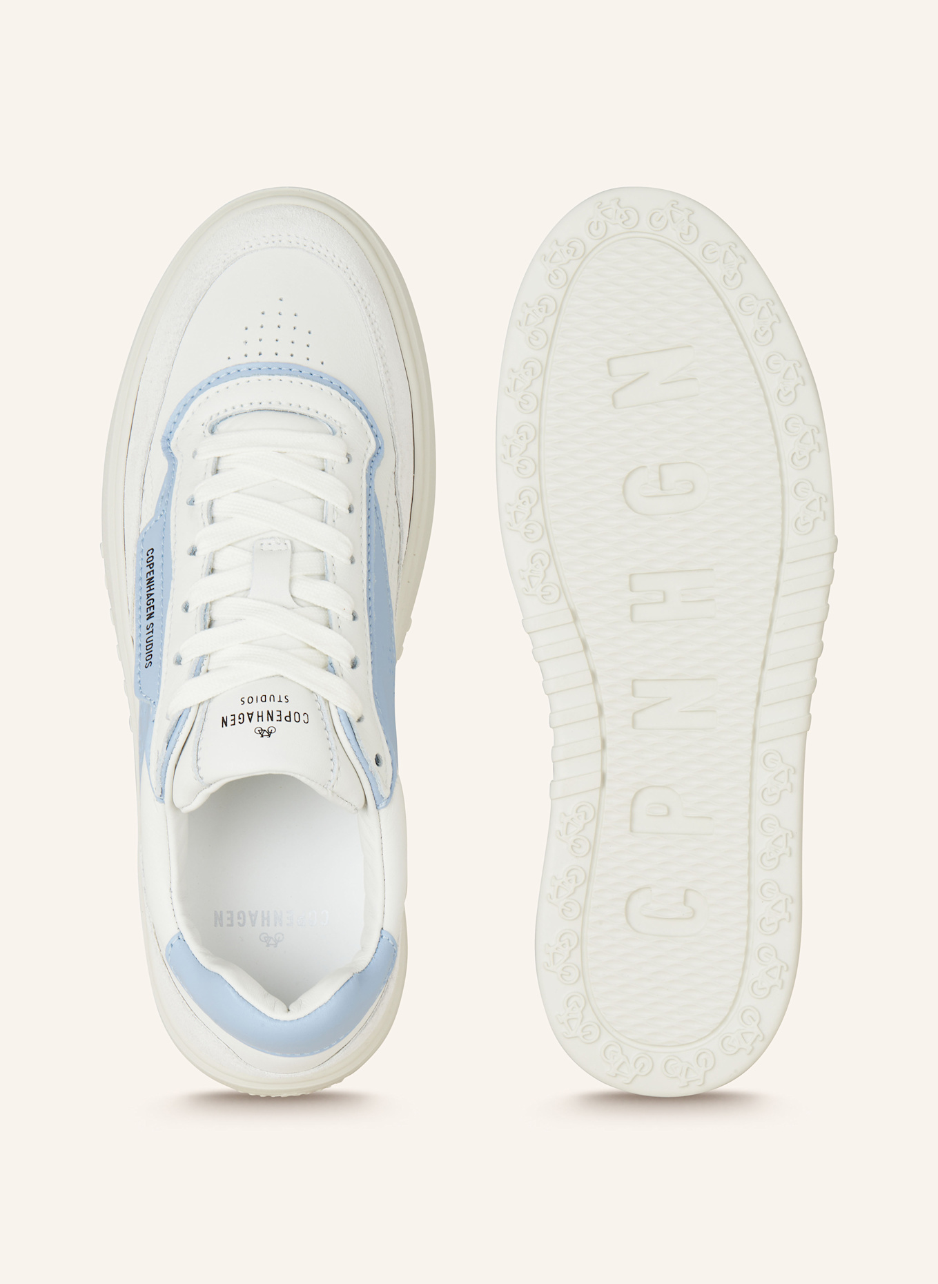 COPENHAGEN Sneakers CPH89: WHITE/ LIGHT BLUE