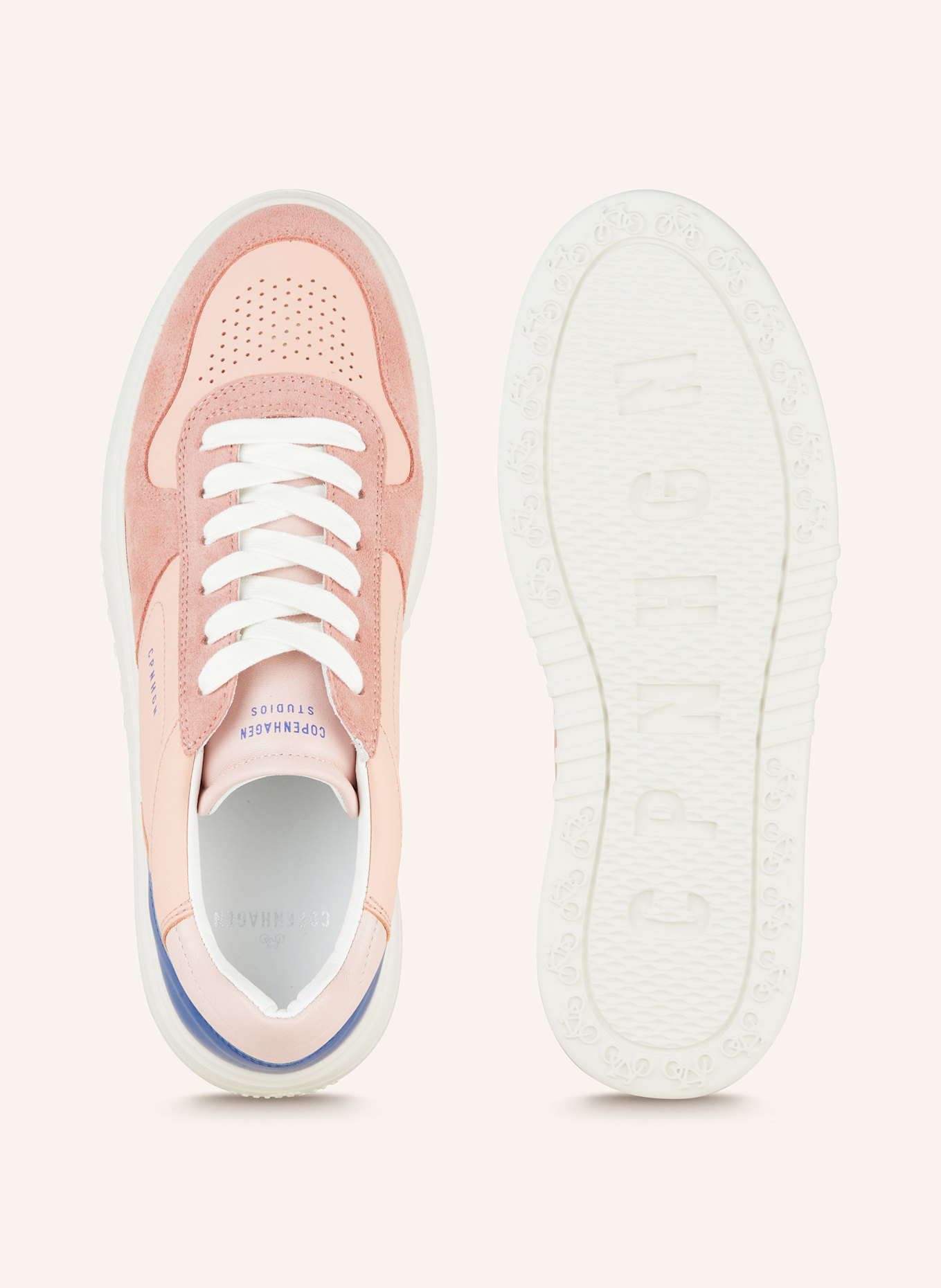 COPENHAGEN Sneakers CPH75: SALMON/ LIGHT ORANGE/ BLUE