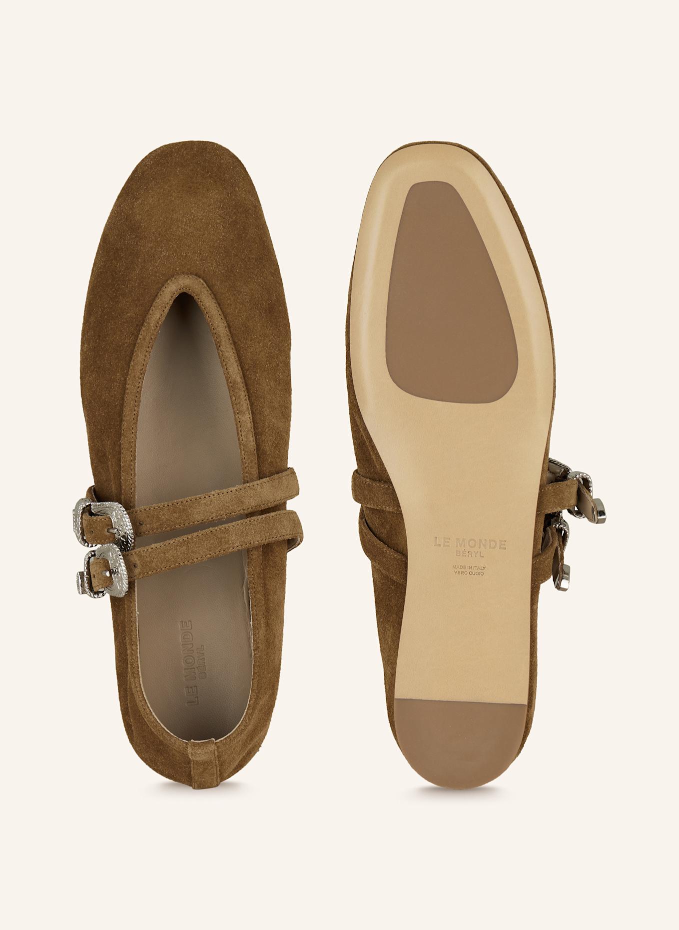 LE MONDE BÉRYL Mary-Jane-Ballerinas CLAUDIA: TAUPE