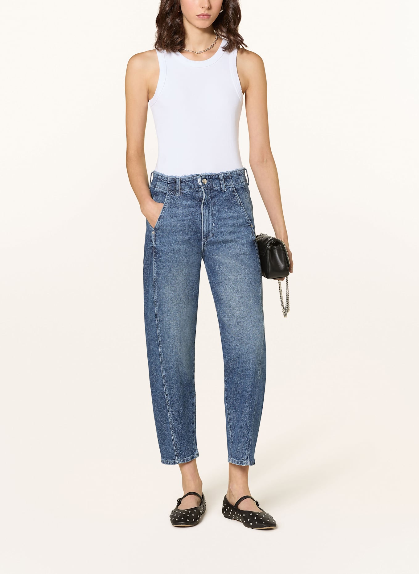 PNTS 7/8-Jeans THE O SHAPE: 24 faded indigo