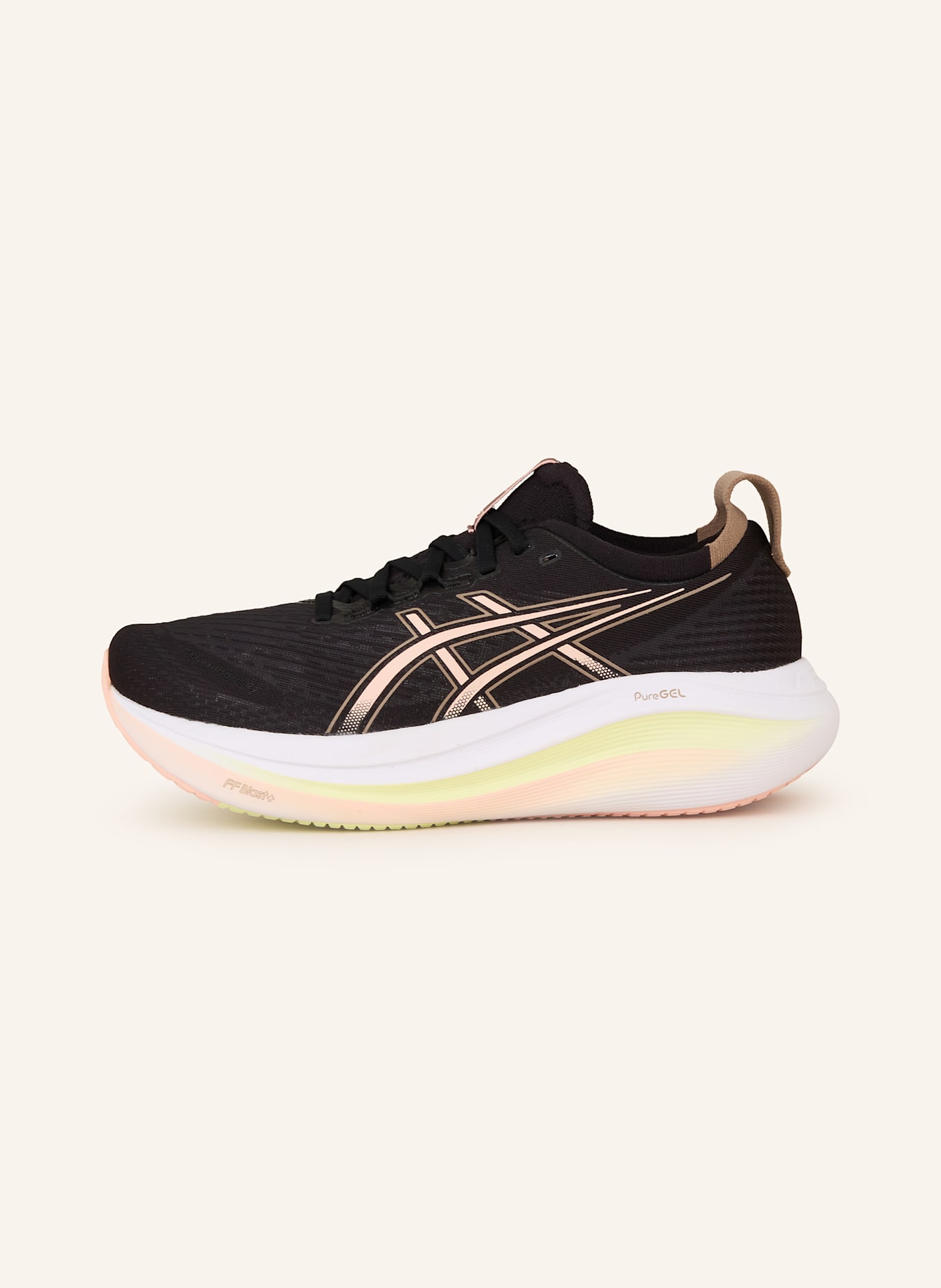 ASICS Laufschuhe GEL-NIMBUS 27: SCHWARZ/ NUDE