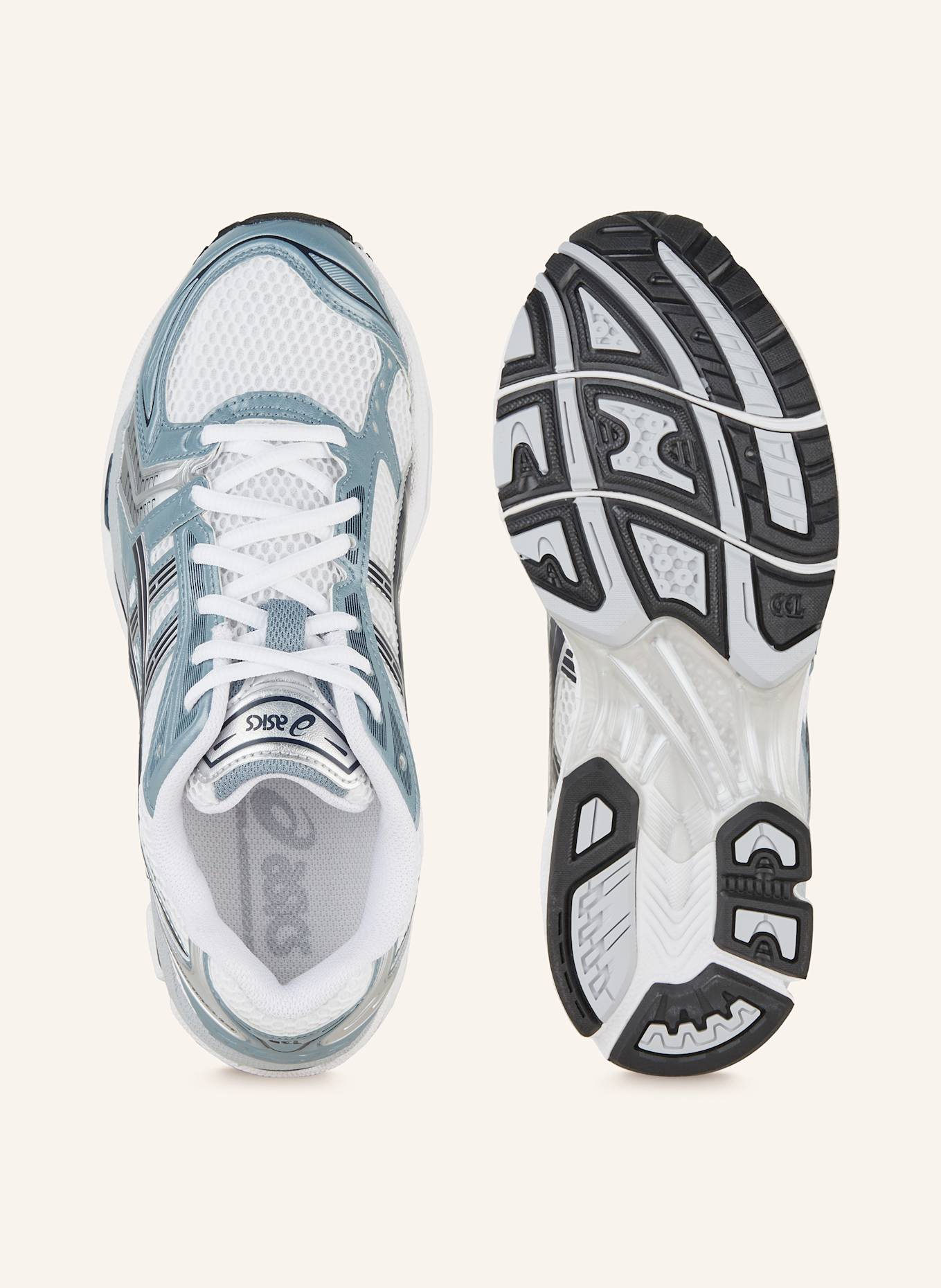 ASICS Sneaker GEL-KAYANO 14: WEISS/ BLAUGRAU/ DUNKELBLAU