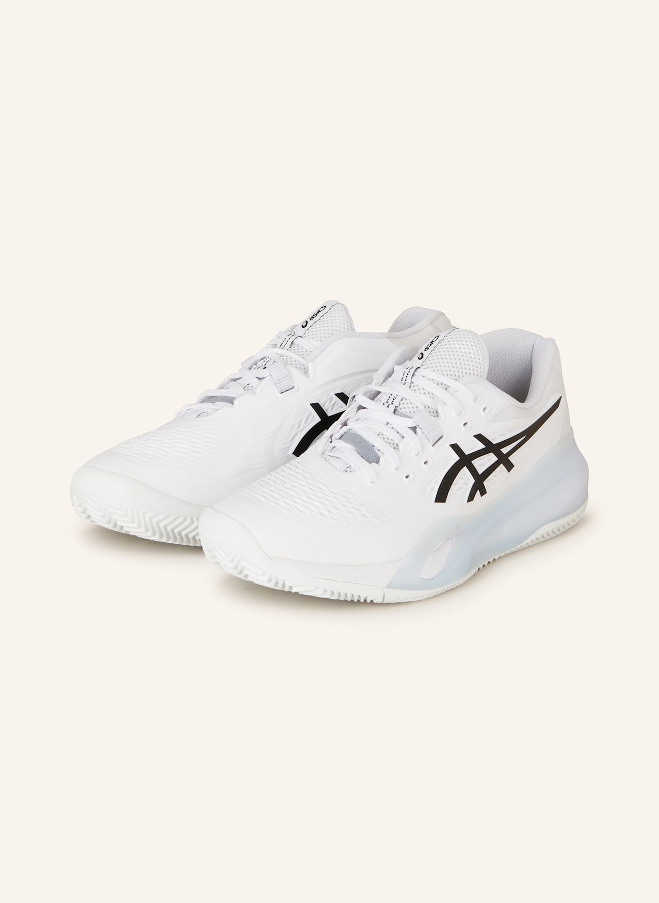 ASICS GEL-RESOLUTION X CLAY tennis shoes: WHITE / BLACK