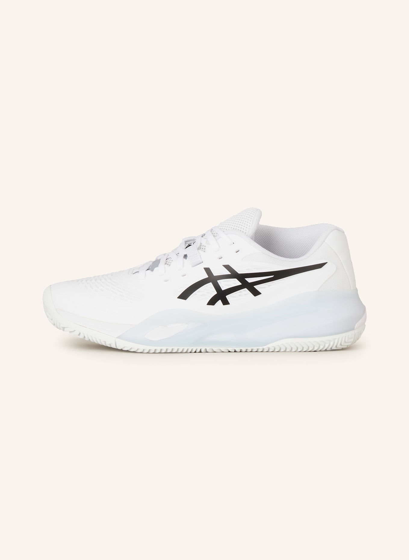 ASICS GEL-RESOLUTION X CLAY tennis shoes: WHITE / BLACK