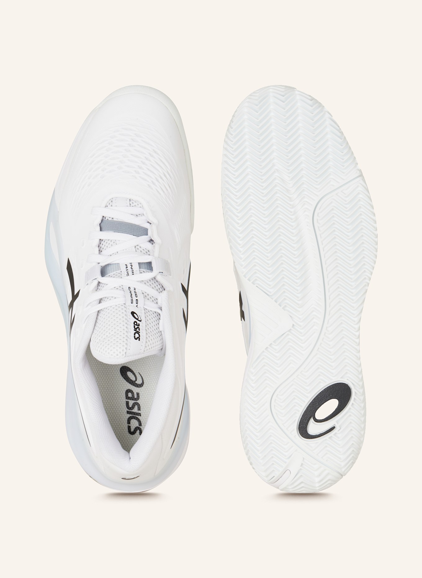 ASICS GEL-RESOLUTION X CLAY tennis shoes: WHITE / BLACK