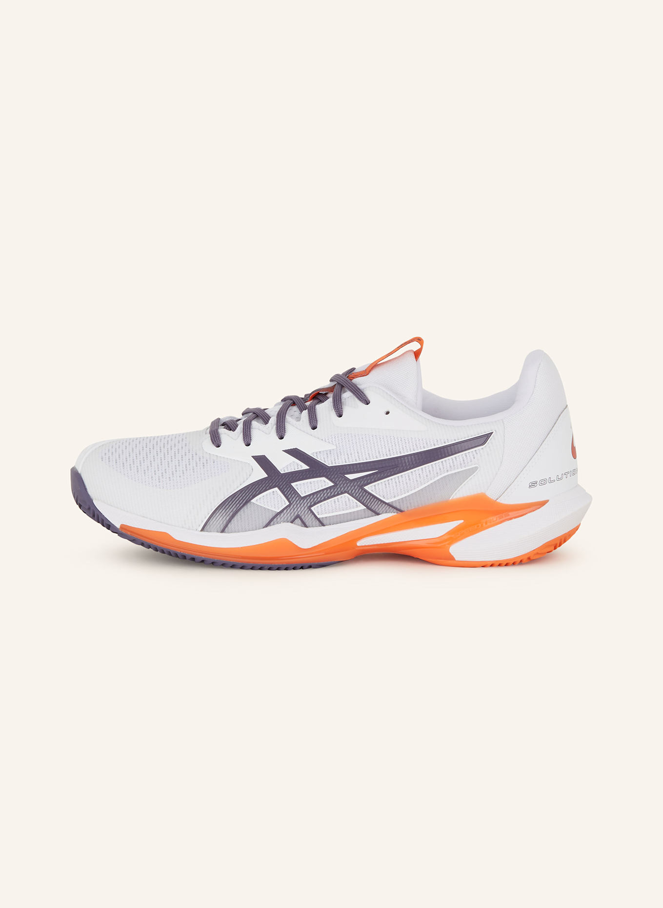 ASICS Tennisschuhe SOLUTION SPEED™ FF 3 CLAY: WEISS / DUNKELGRAU / ORANGE