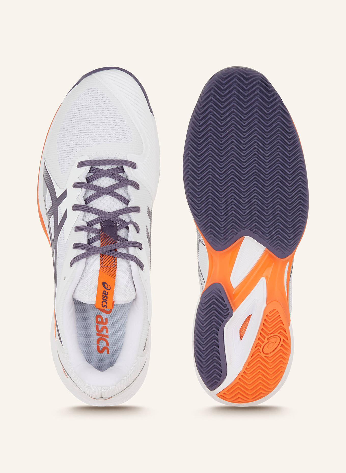 ASICS Tennisschuhe SOLUTION SPEED™ FF 3 CLAY: WEISS / DUNKELGRAU / ORANGE