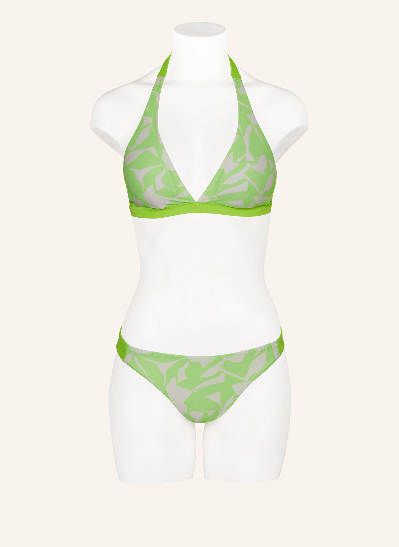FIRE+ICE Neckholder-Bikini-Top JASMIN2: NEONGRÜN/ WEISS