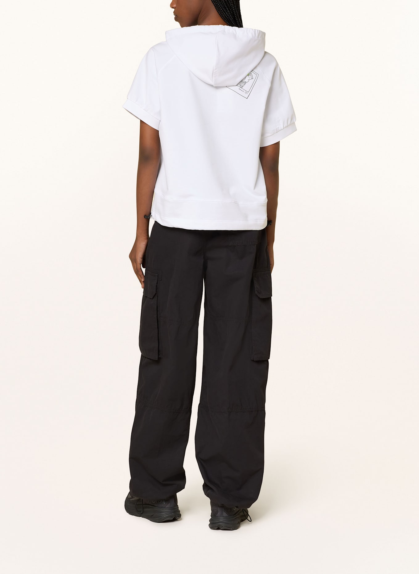 FIRE+ICE Hoodie SHARON2: WHITE / BLACK