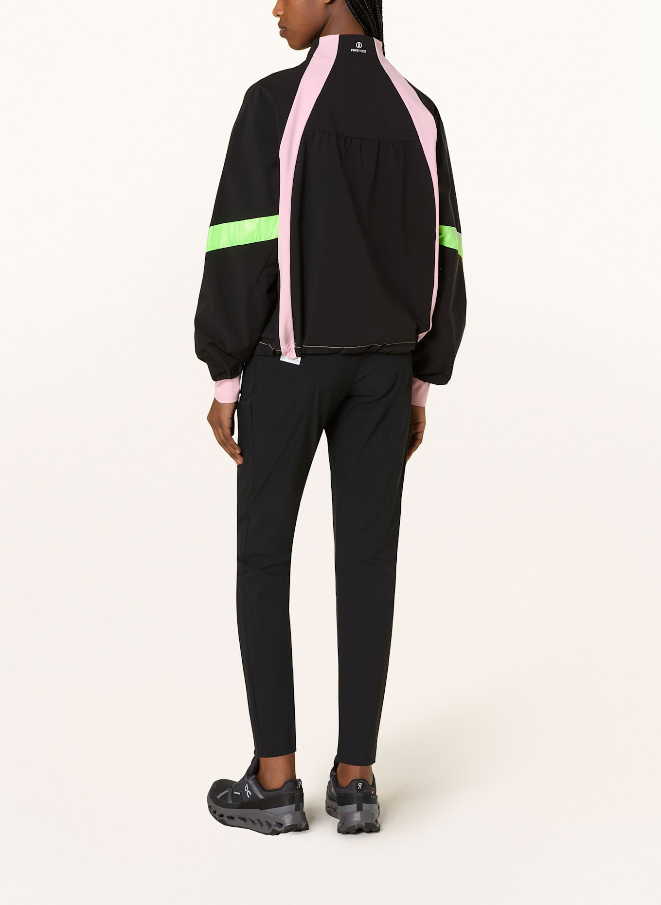 FIRE+ICE Funktionsjacke ALINA: SCHWARZ / ROSA / NEONGRÜN
