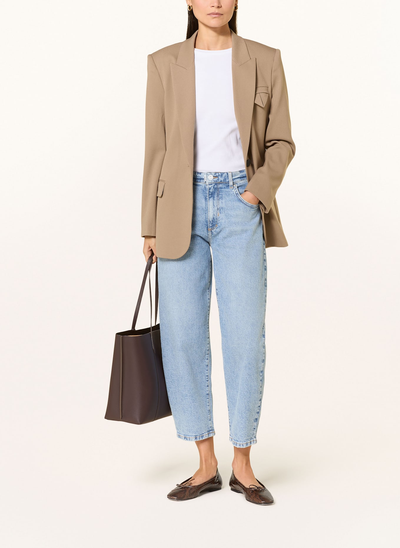 PNTS 7/8 jeans THE O SHAPE: 19 LIGHT USED INDIGO