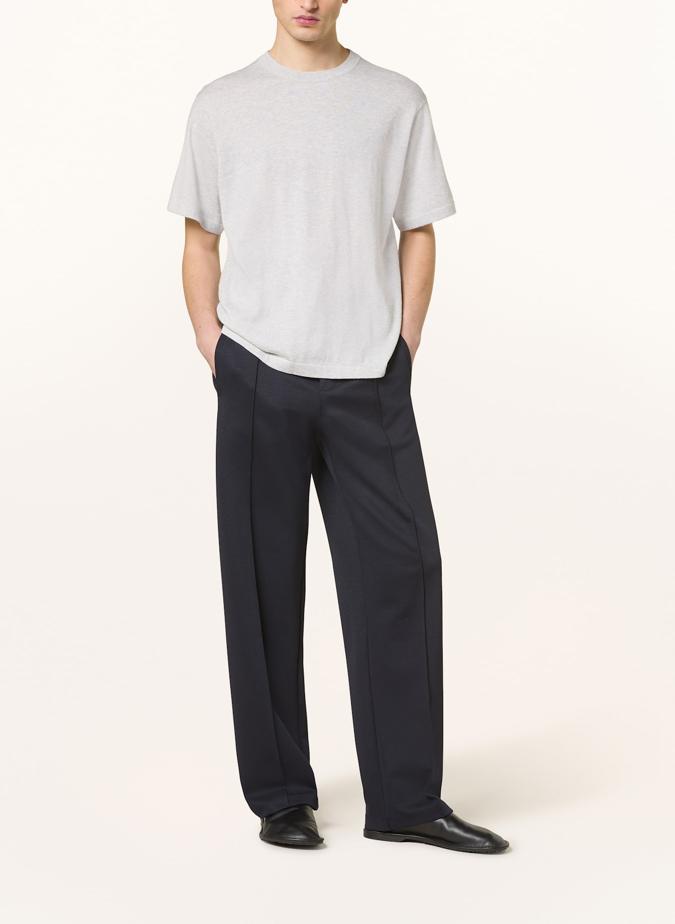 LISA YANG Knit shirt BRADLEY with cashmere: LIGHT GRAY
