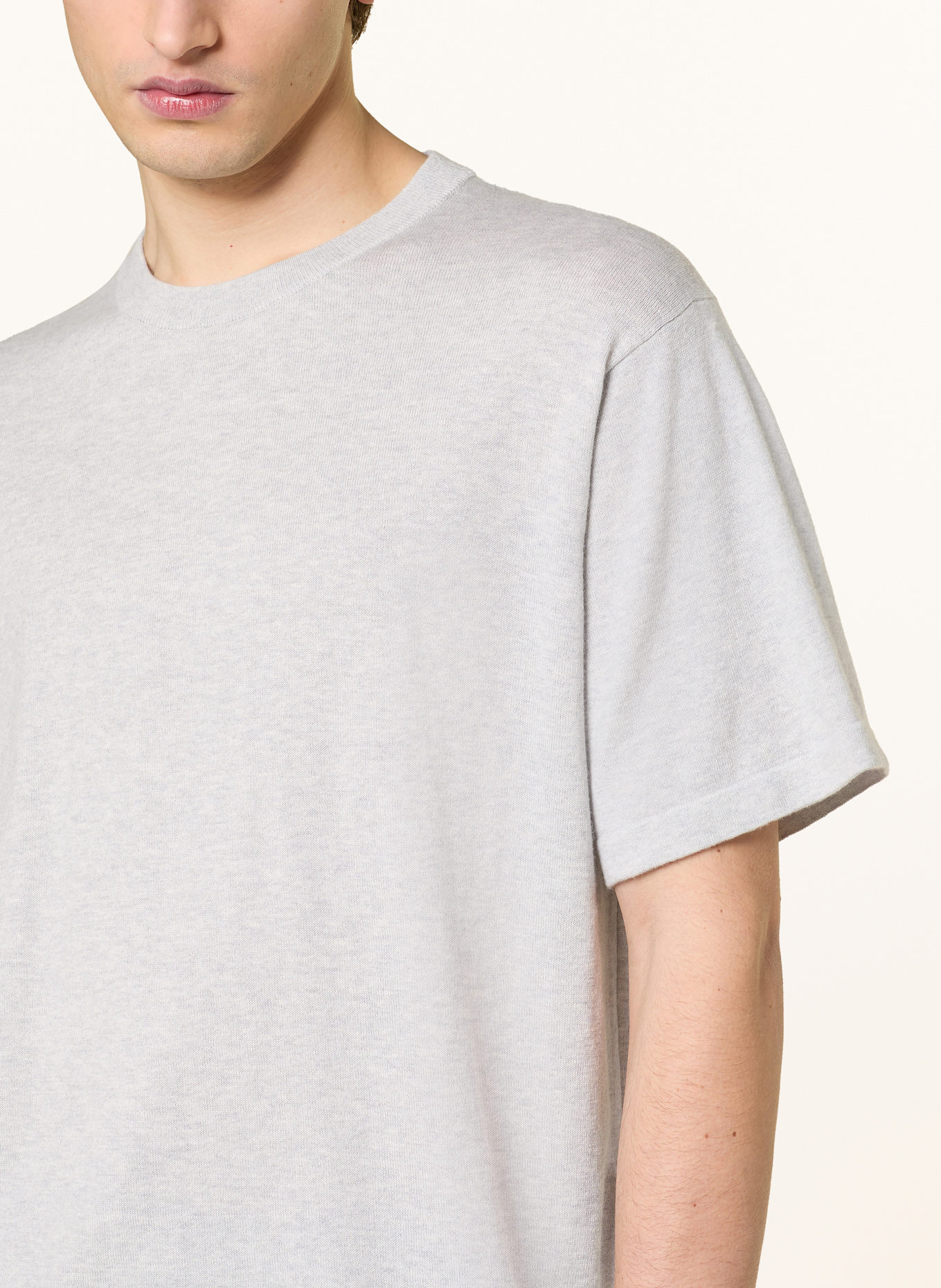 LISA YANG Knit shirt BRADLEY with cashmere: LIGHT GRAY