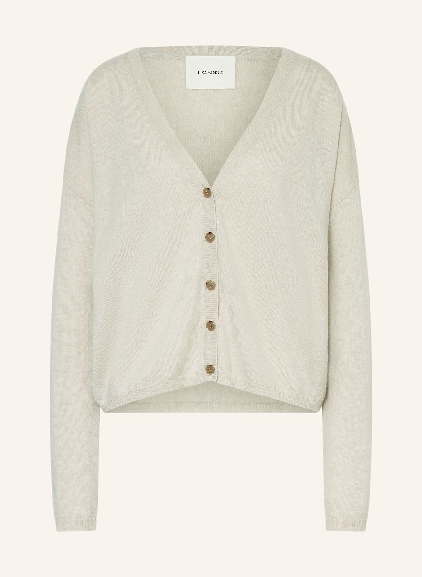 LISA YANG Cardigan ABBY in cashmere: CREAM