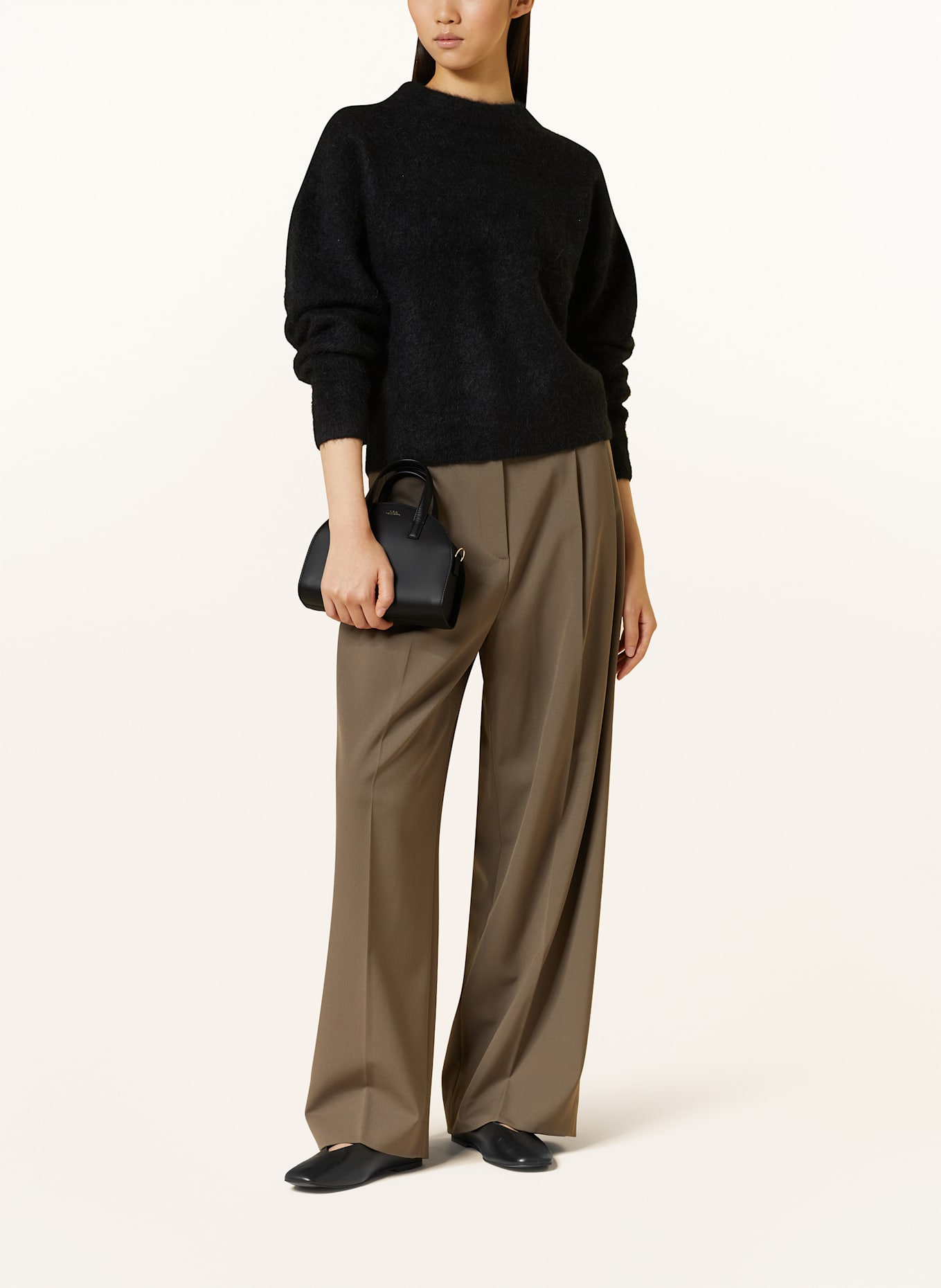 A.P.C. Umhängetasche DEMI-LUNE SMALL: SCHWARZ