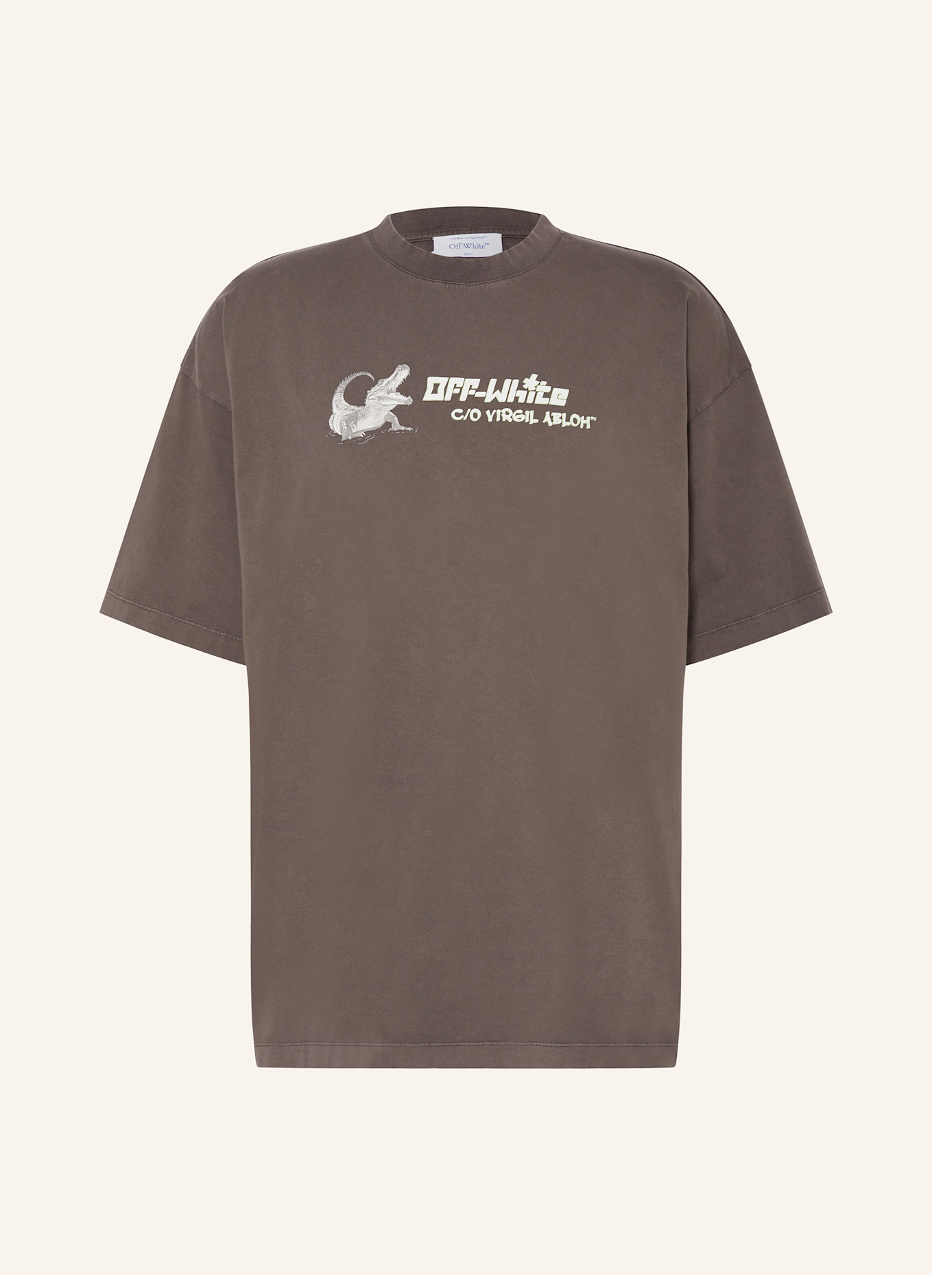 Off-White Tričko WHT: ČERNOŠEDÁ