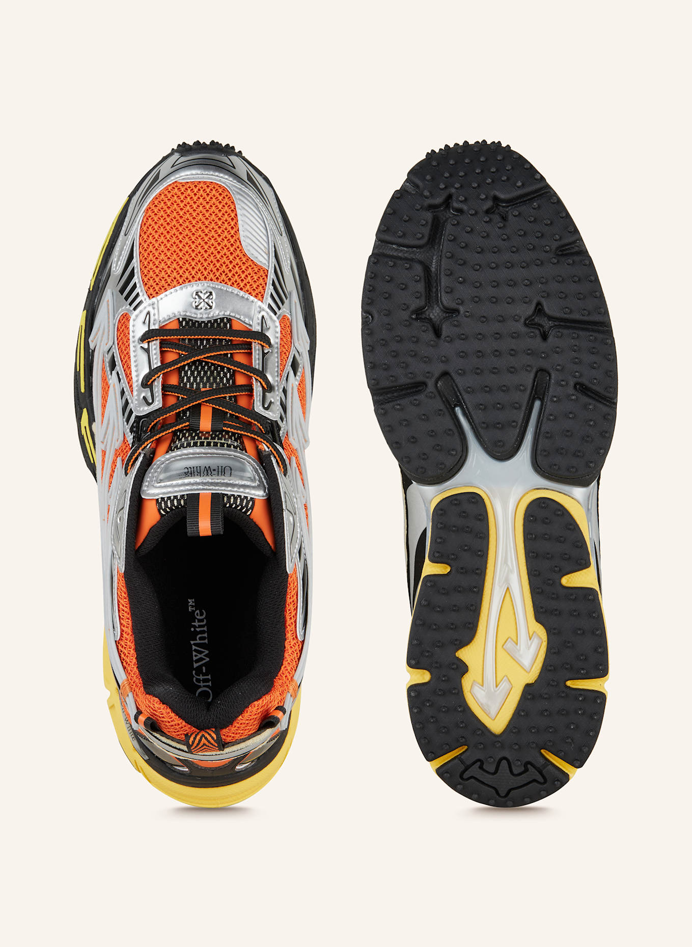 Off-White Sneakers OW BE RIGHT BACK: SILVER / ORANGE / LIGHT YELLOW