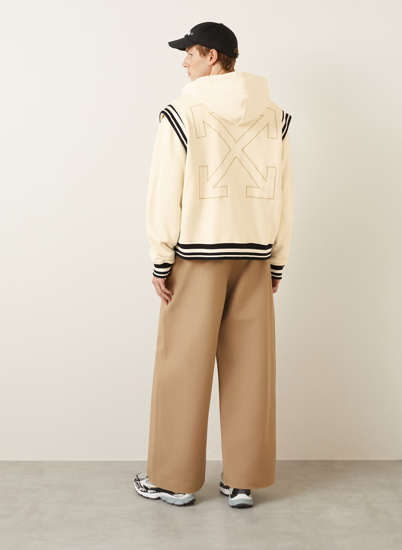 Off-White Sweatjacke: BEIGE/ SCHWARZ