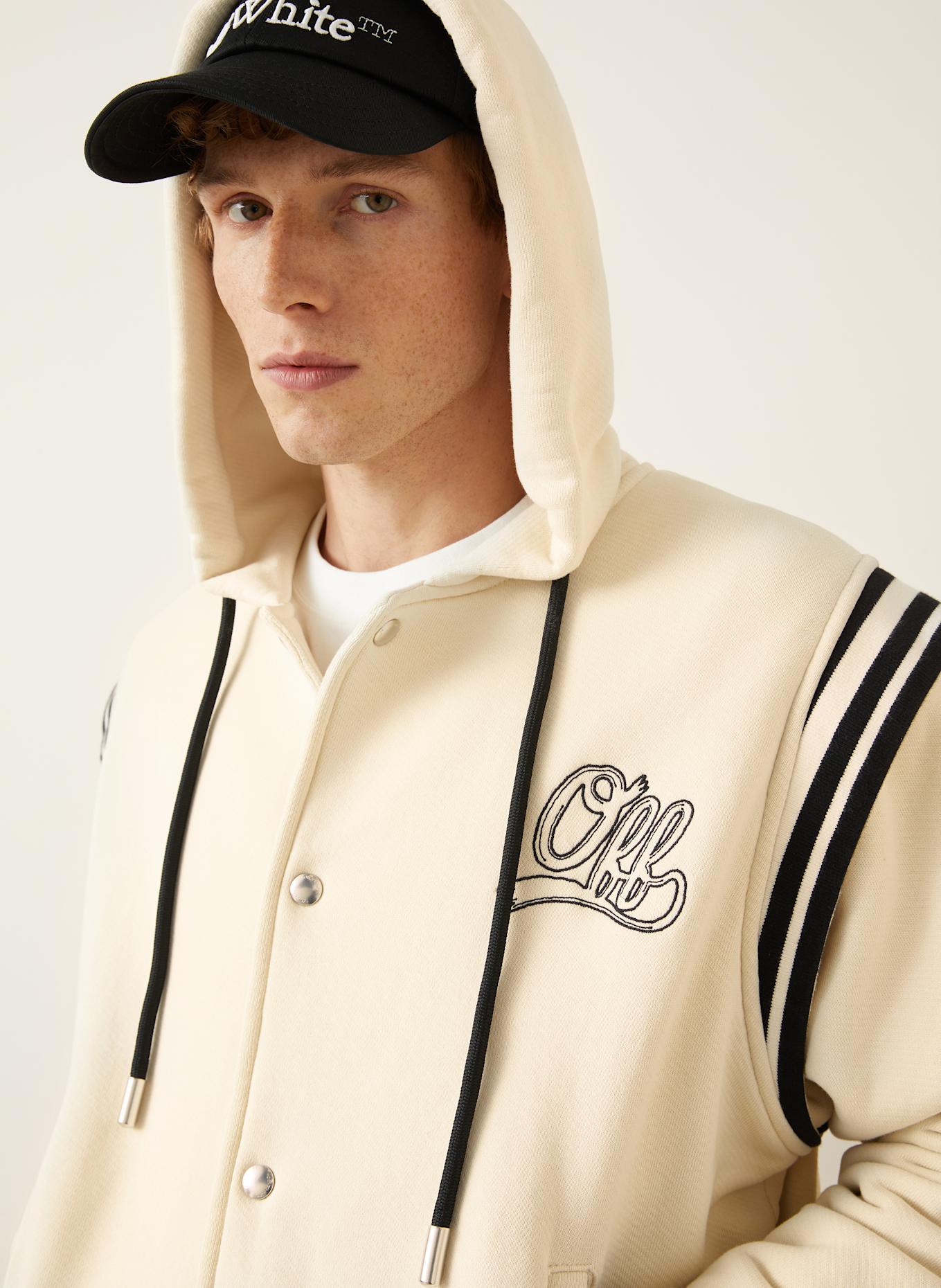 Off-White Sweatjacke: BEIGE/ SCHWARZ