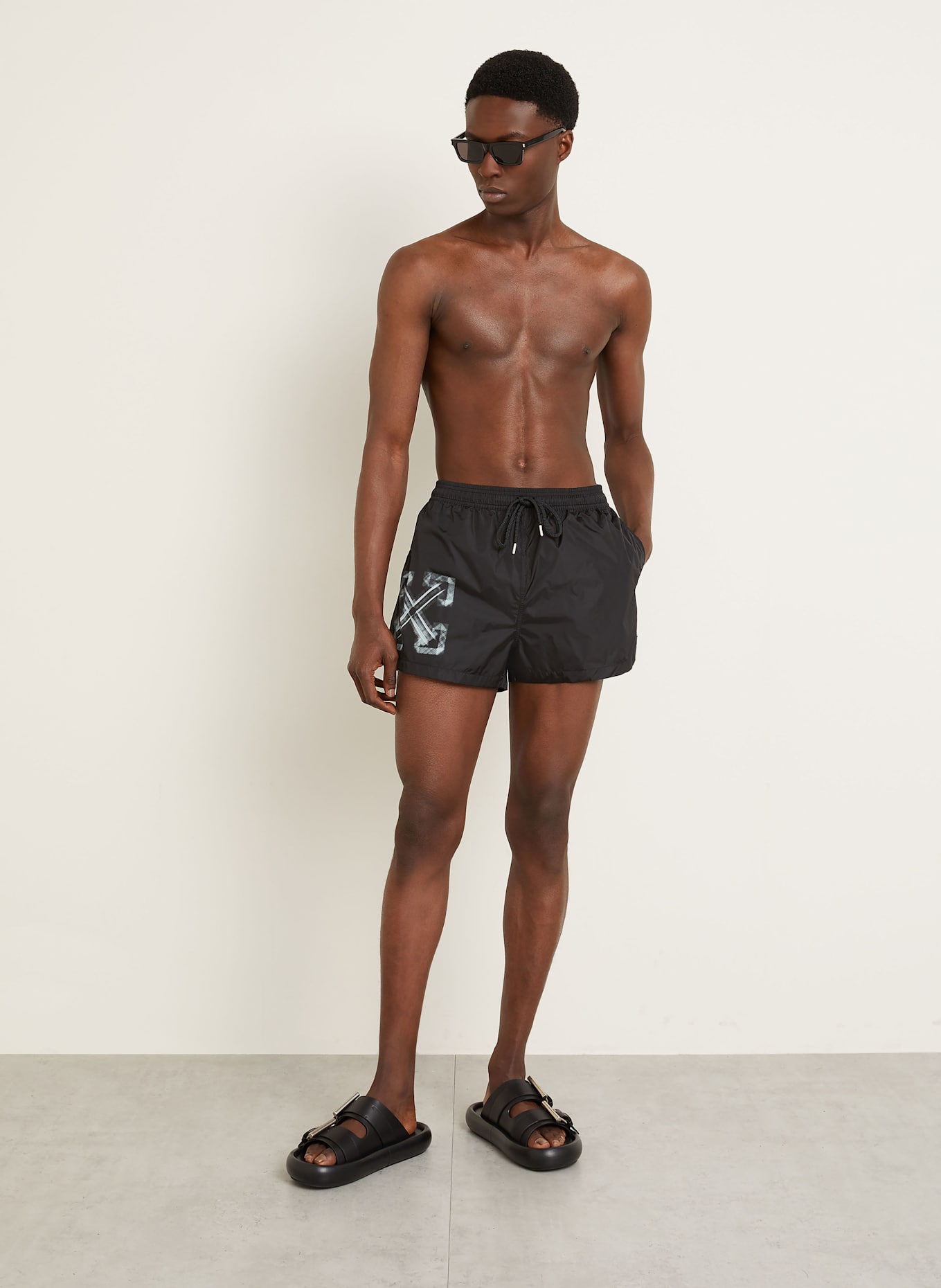 Off-White Swim Shorts: BLACK
