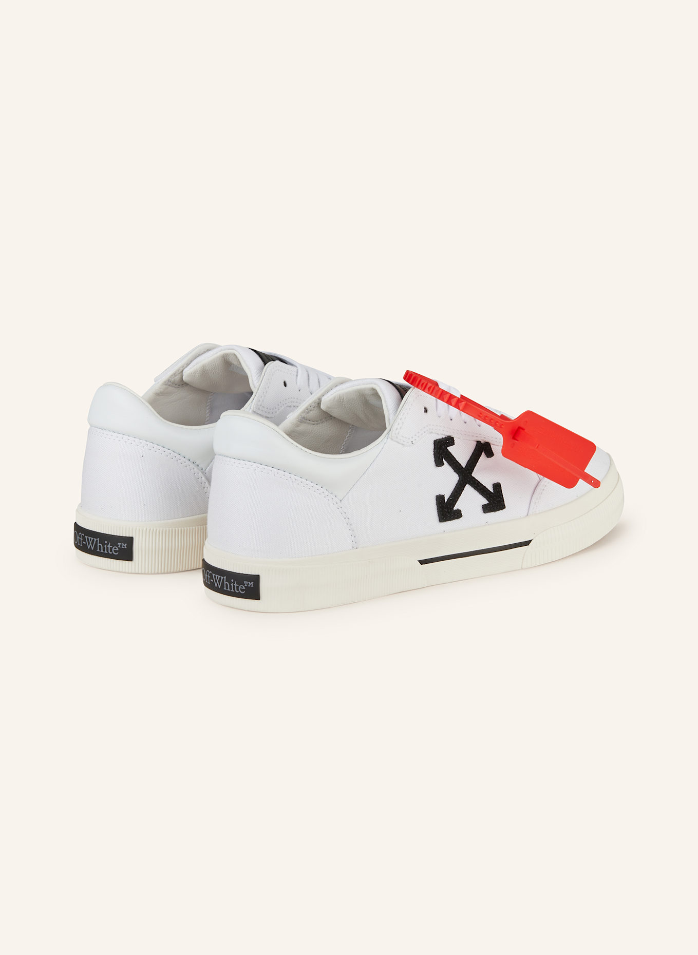 Off-White Sneaker NEW LOW VULCANIZED CANVAS: WEISS / SCHWARZ