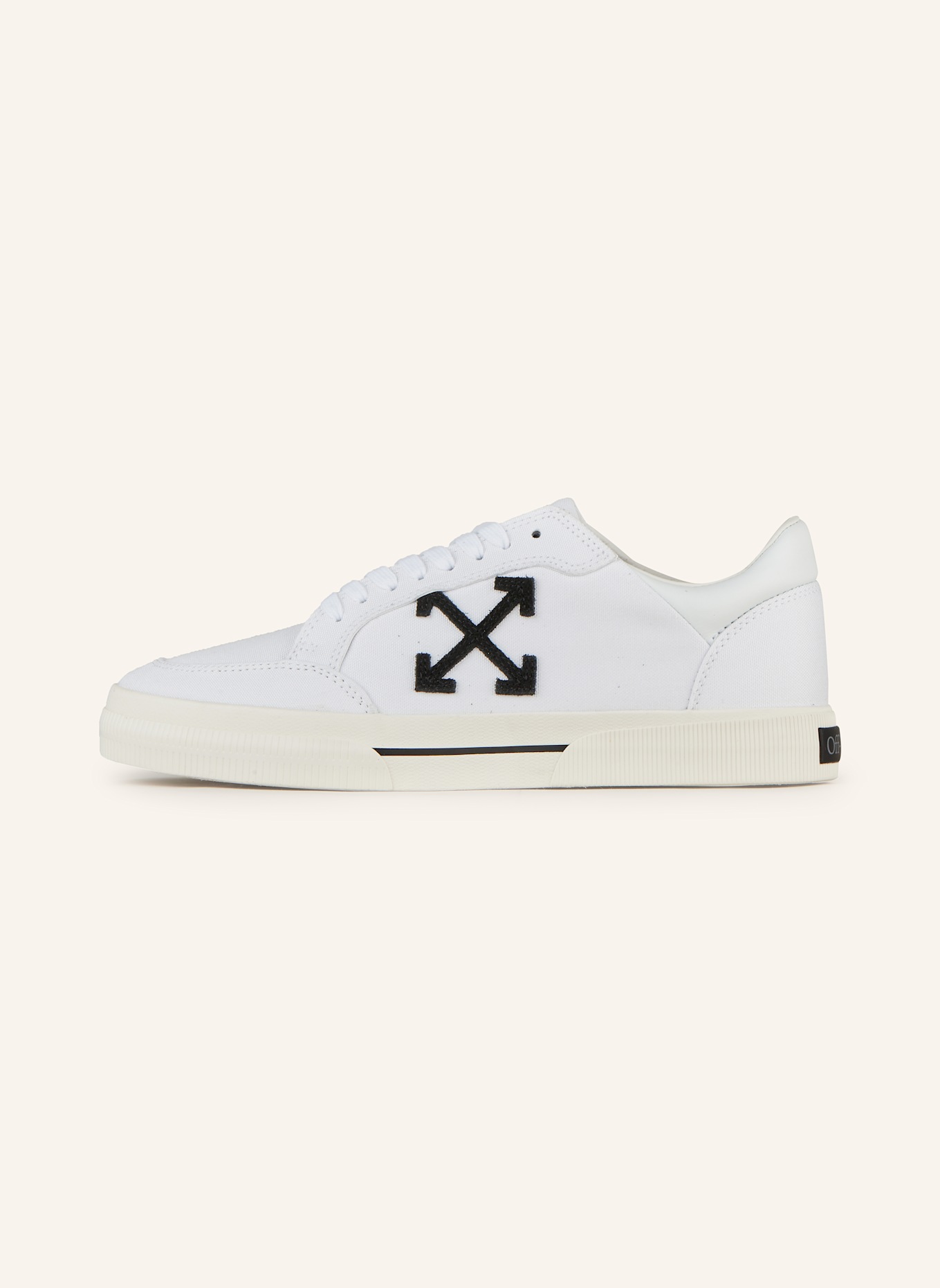Off-White Sneaker NEW LOW VULCANIZED CANVAS: WEISS / SCHWARZ
