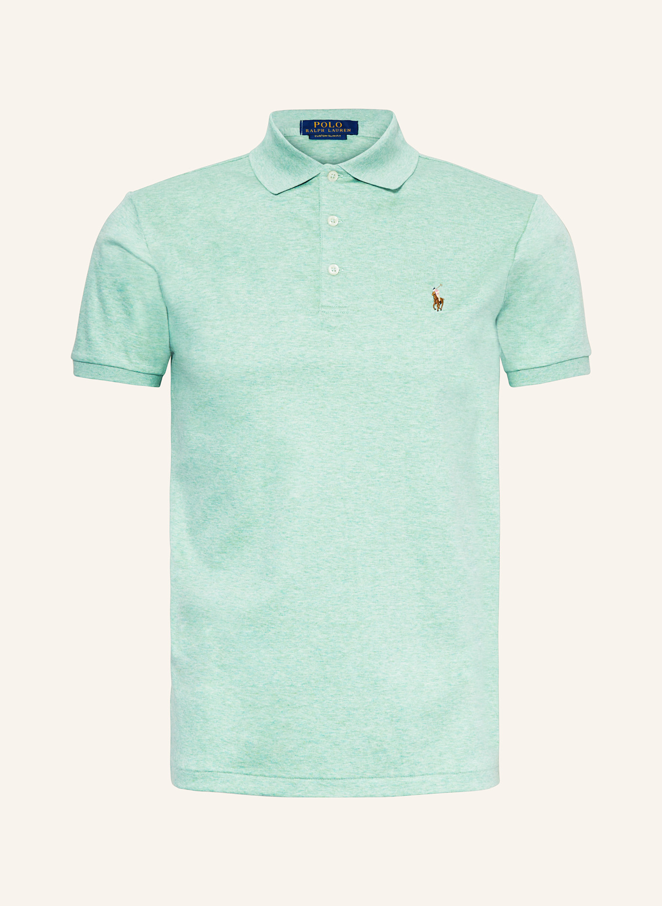 POLO RALPH LAUREN Jersey-Poloshirt Custom Slim Fit: HELLGRÜN