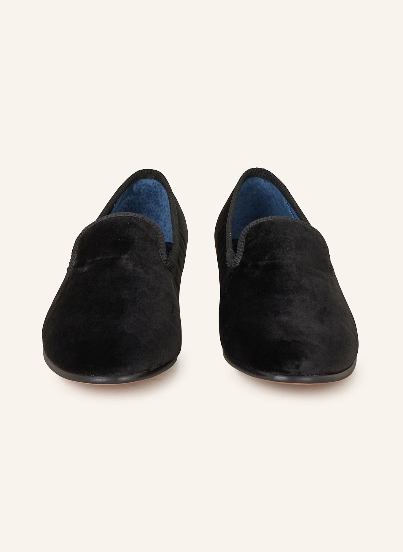 POLO RALPH LAUREN Samt-Slipper: SCHWARZ