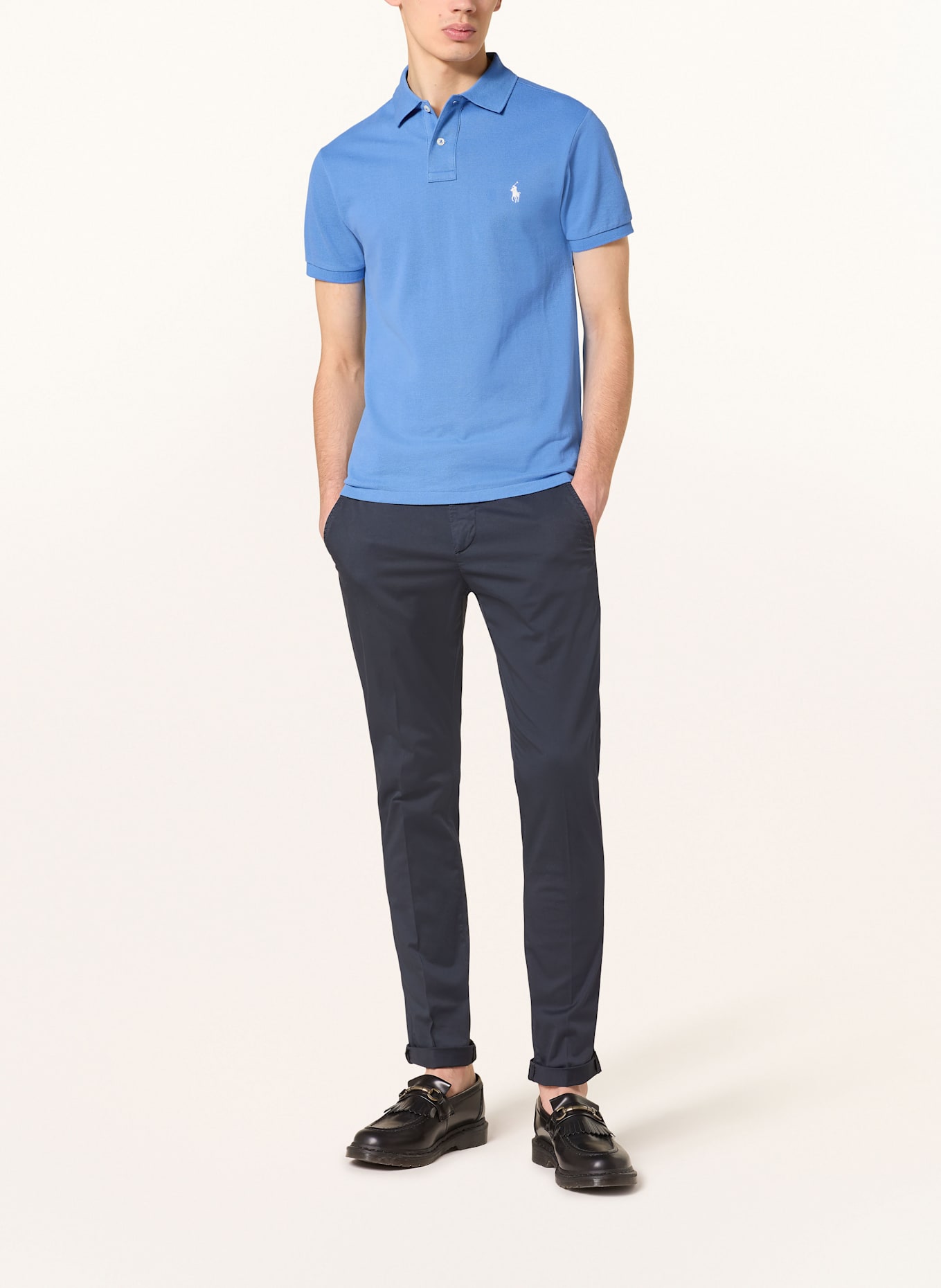 POLO RALPH LAUREN Piqué-Poloshirt Slim Fit: BLAU