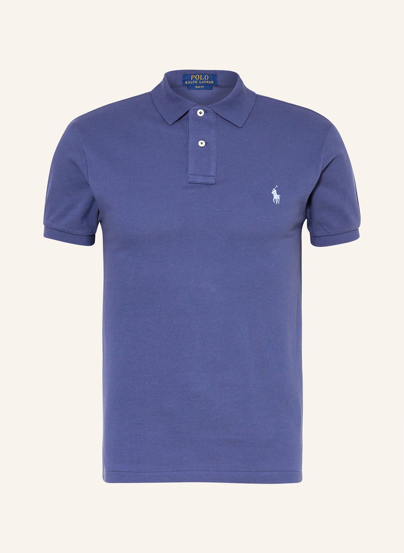 POLO RALPH LAUREN Koszulka polo z piki slim fit: NIEBIESKI