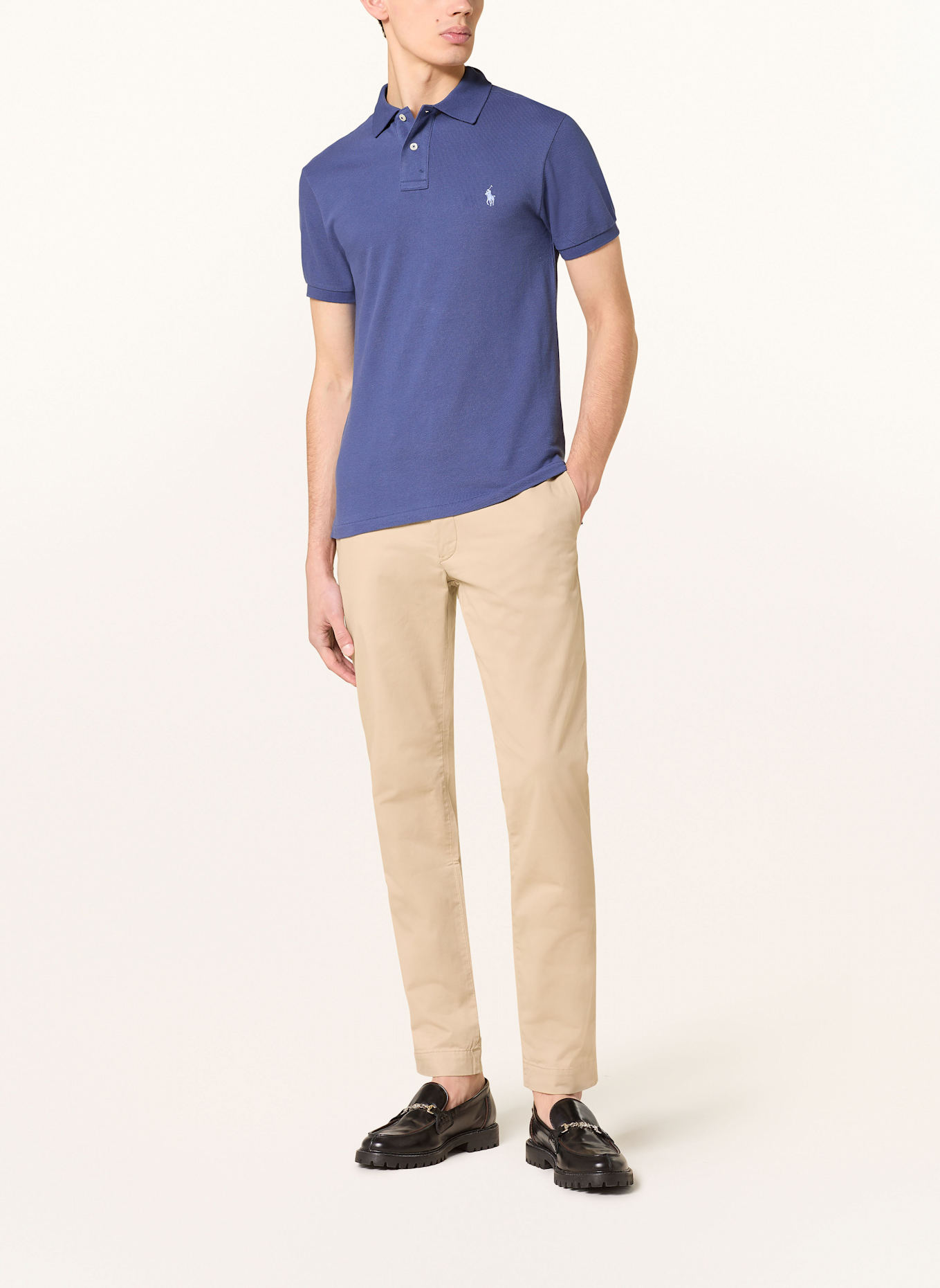 POLO RALPH LAUREN Koszulka polo z piki slim fit: NIEBIESKI