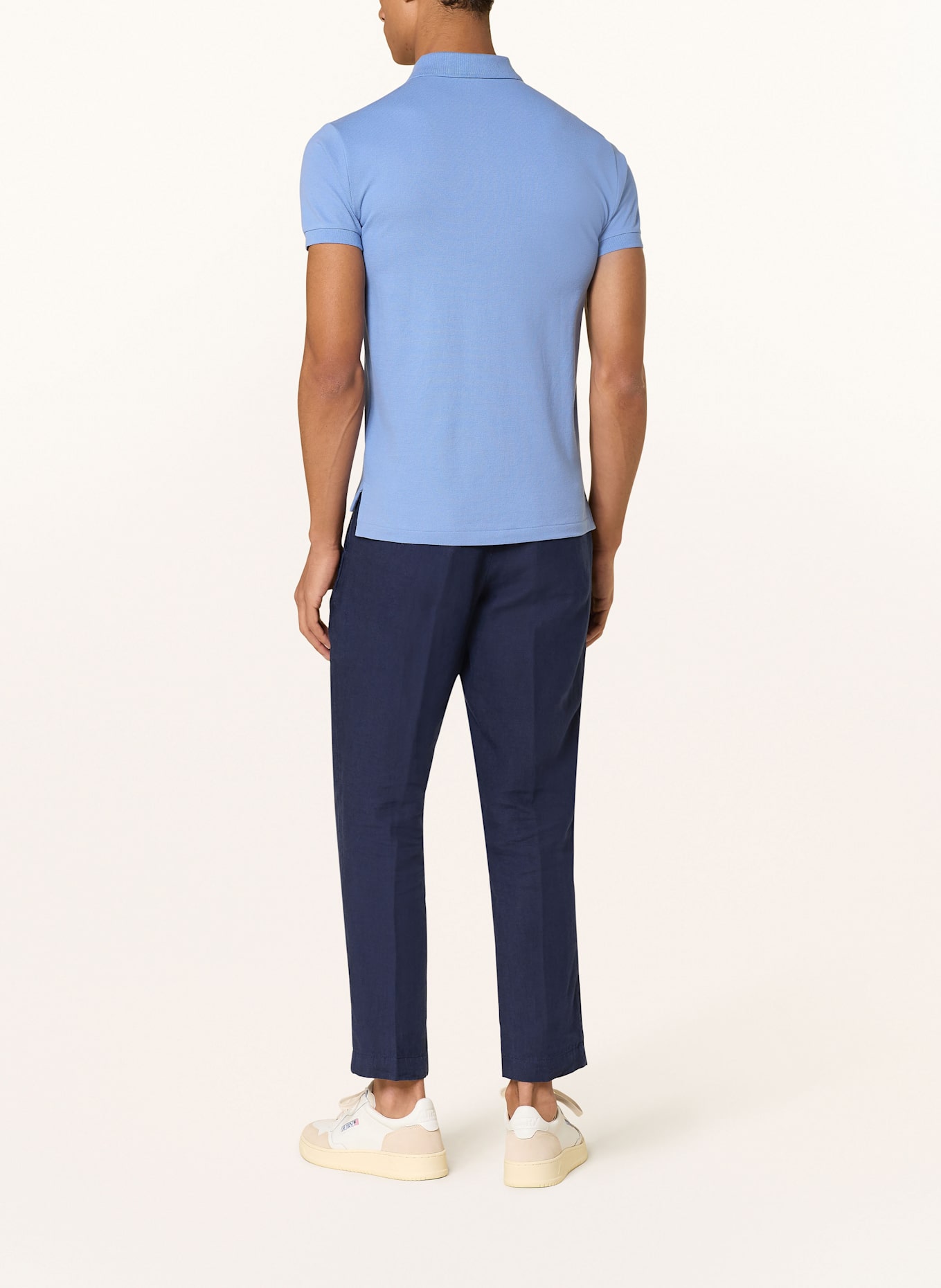 POLO RALPH LAUREN Koszulka polo z piki slim fit: NIEBIESKI