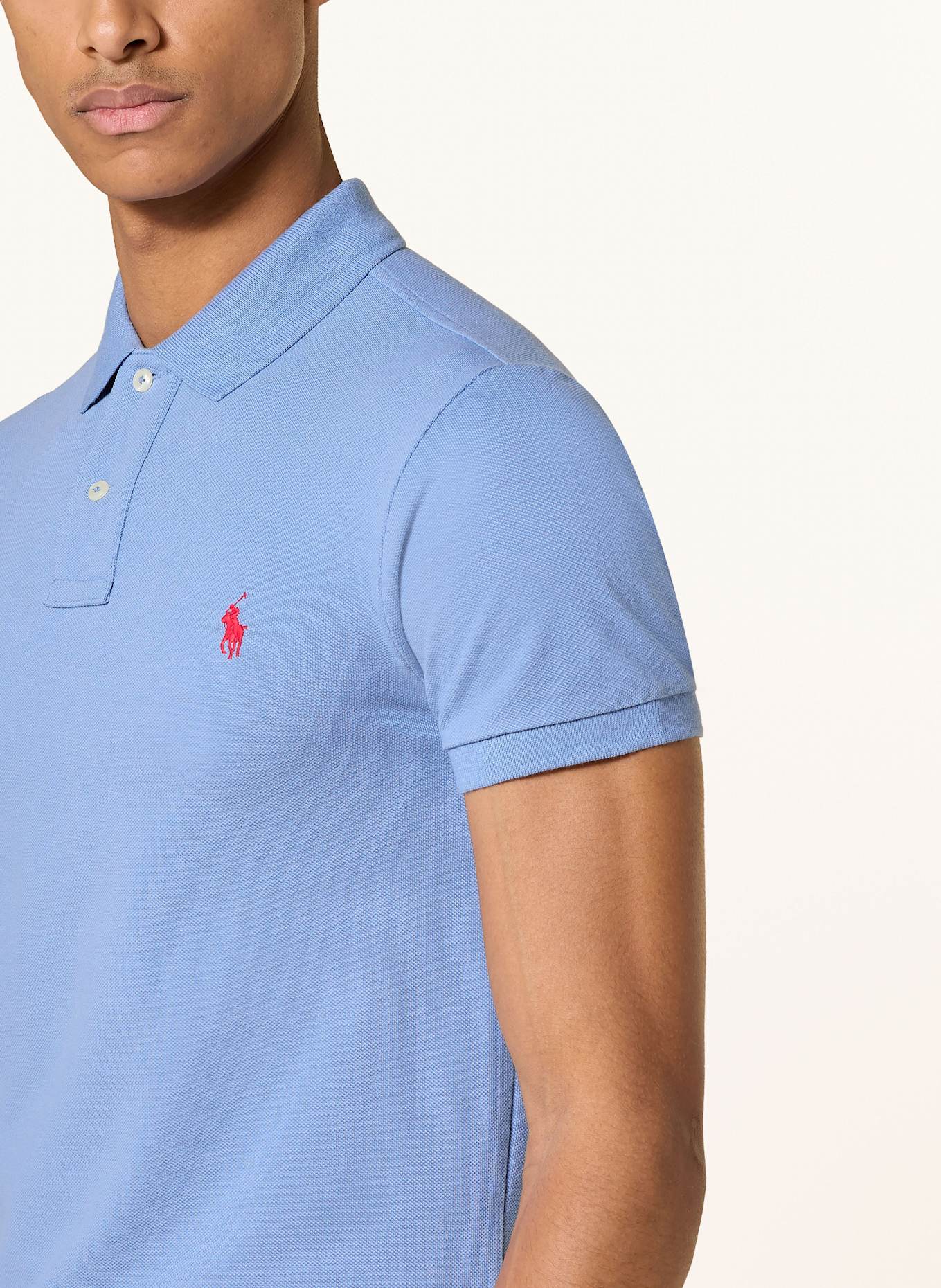 POLO RALPH LAUREN Koszulka polo z piki slim fit: NIEBIESKI