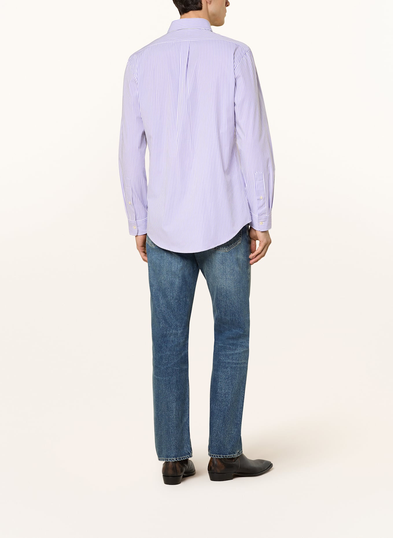 POLO RALPH LAUREN Hemd Custom Fit: LILA / WEISS