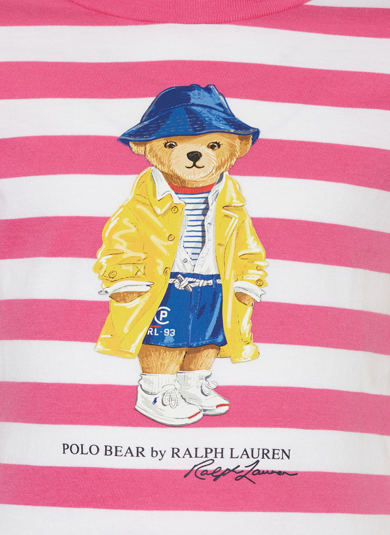 POLO RALPH LAUREN Tričko: BÍLÁ / NEONOVĚ RŮŽOVÁ