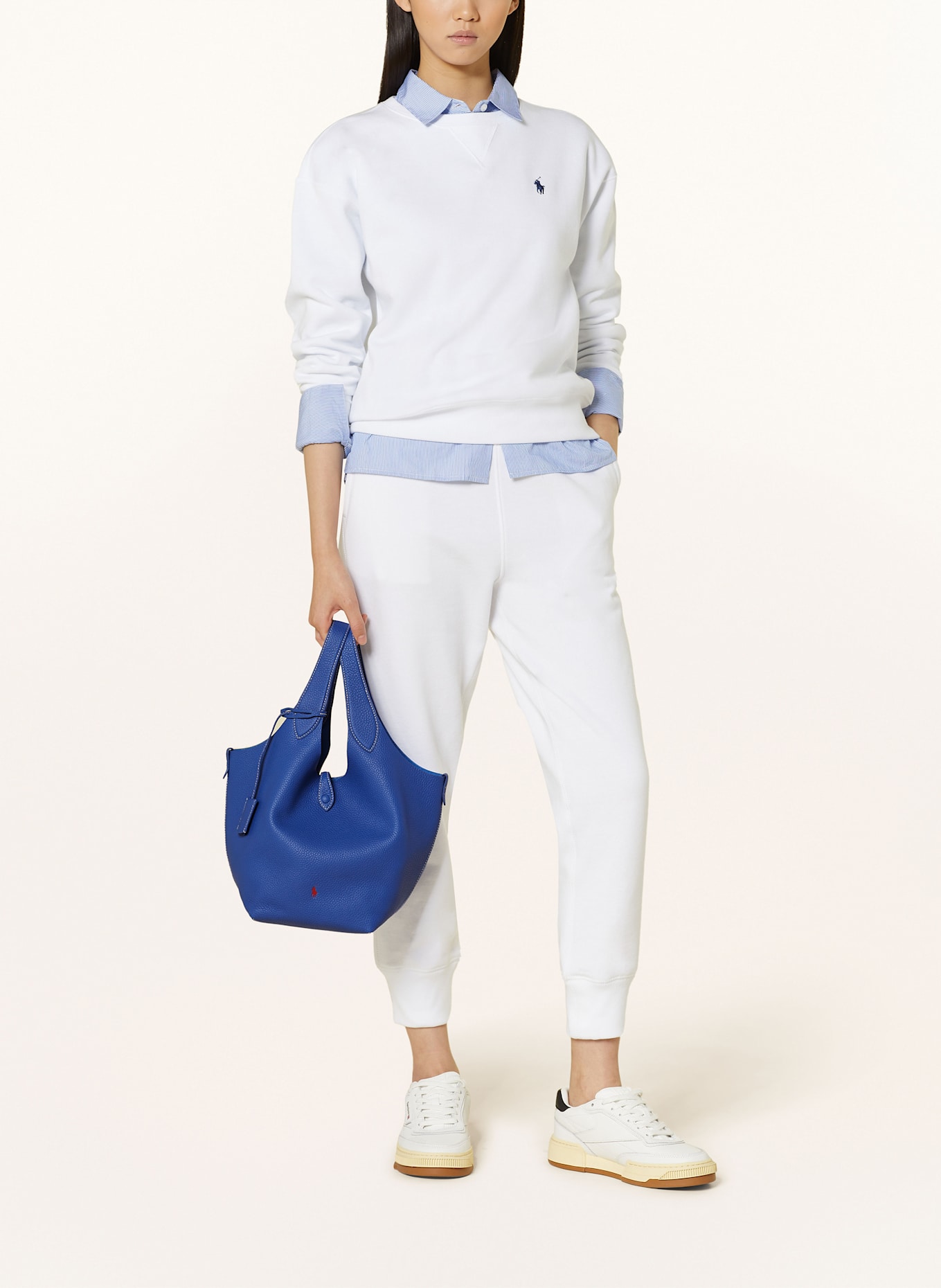 POLO RALPH LAUREN SHINY DRUM PEBBLE shopper in blue