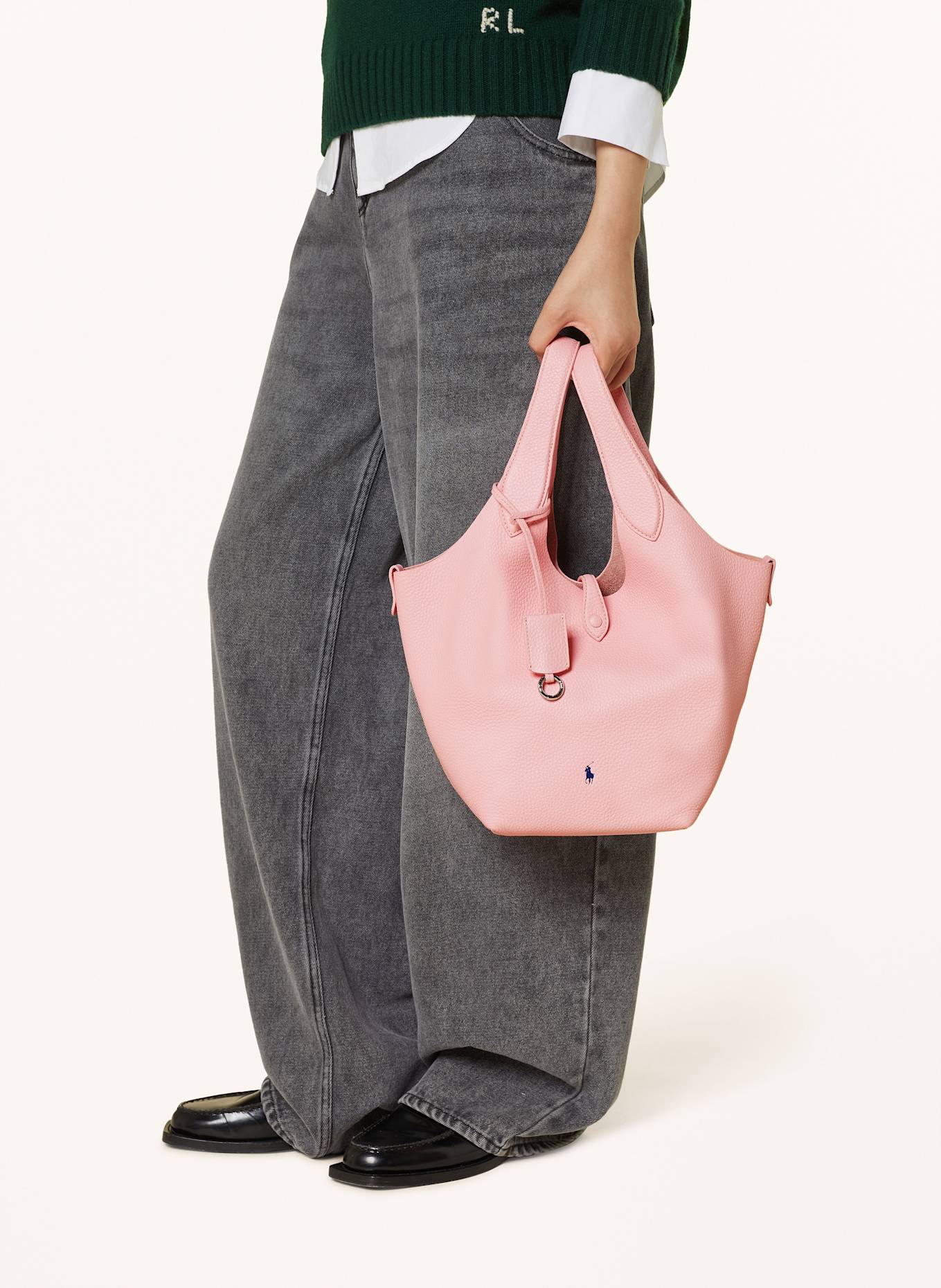 POLO RALPH LAUREN Shopper SHINY DRUM PEBBLE: ROSA