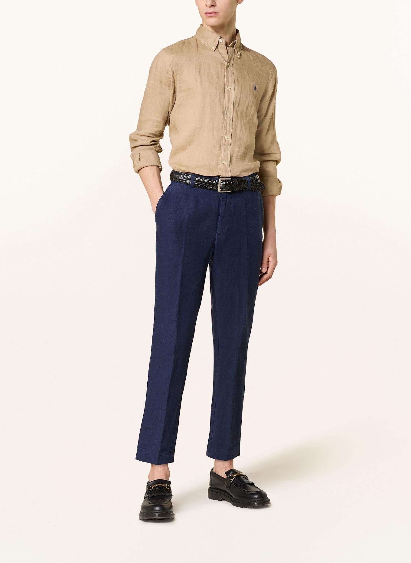POLO RALPH LAUREN Leinenhemd Custom Fit: BEIGE