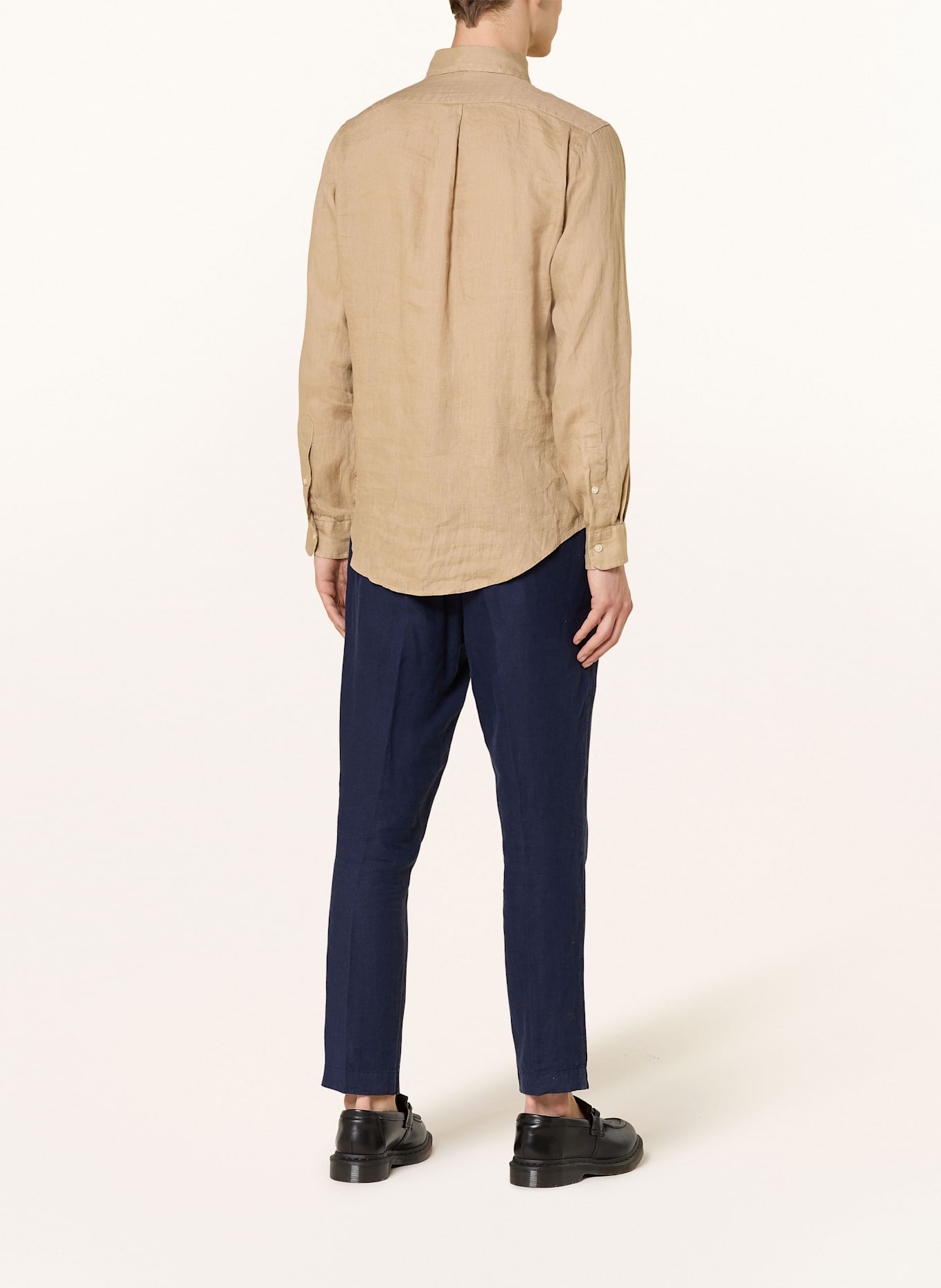 POLO RALPH LAUREN Leinenhemd Custom Fit: BEIGE